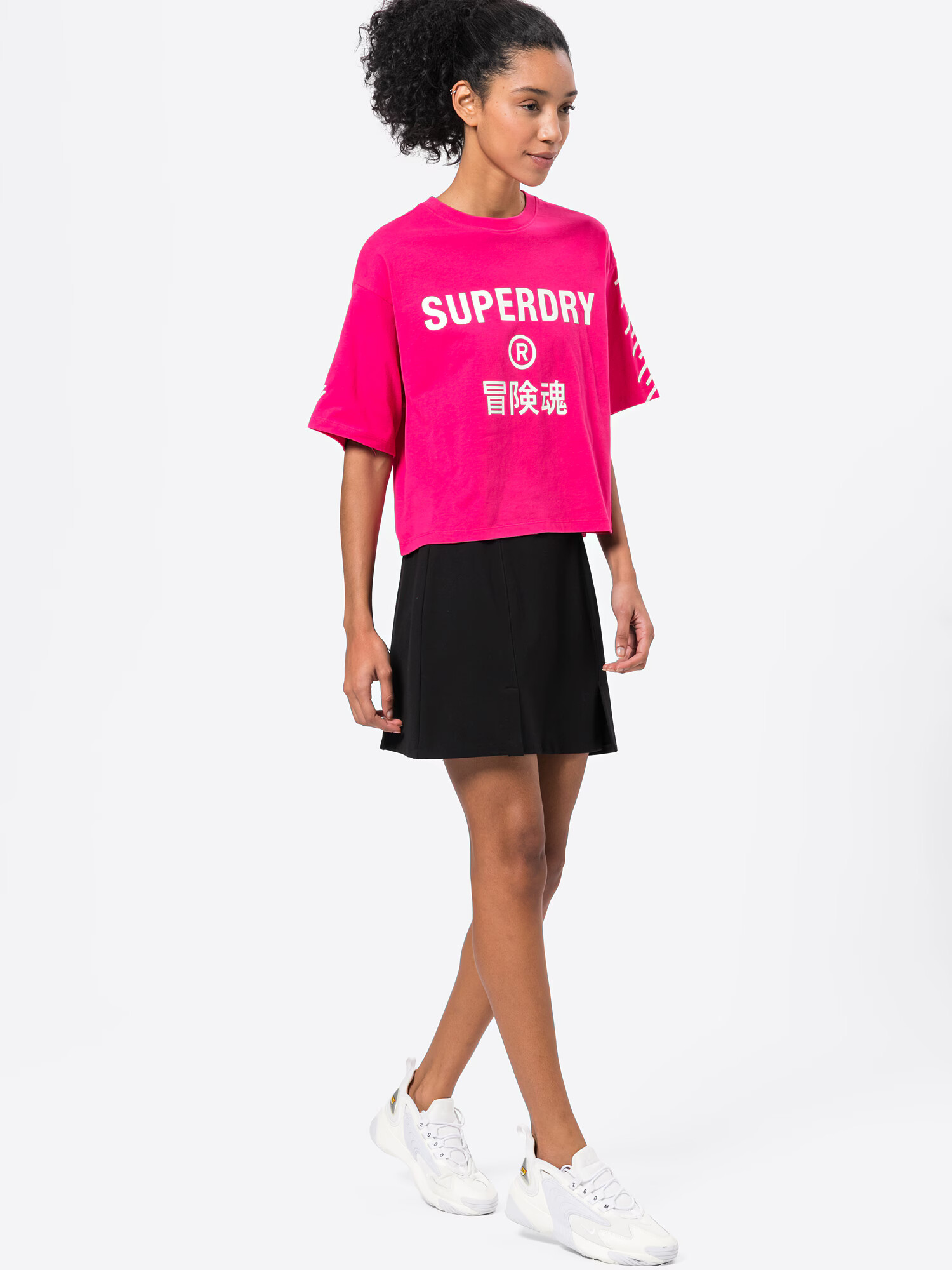 Superdry Funkčné tričko fuksia / biela - Pepit.sk