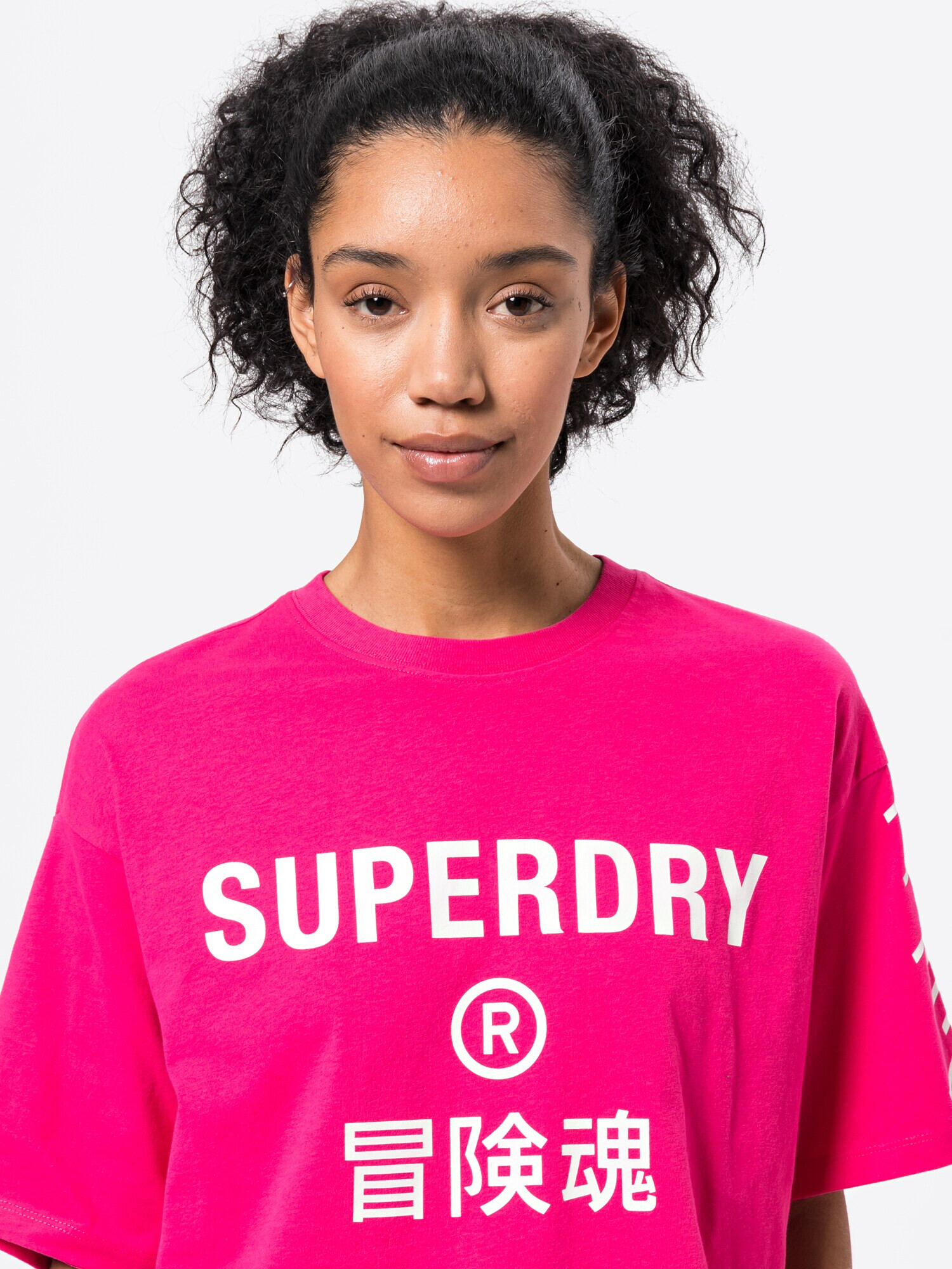 Superdry Funkčné tričko fuksia / biela - Pepit.sk