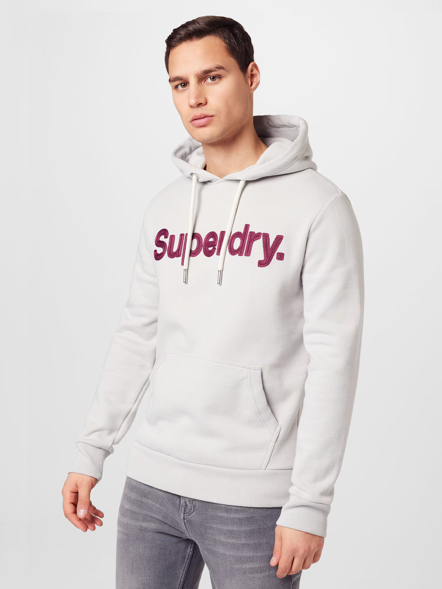 Superdry Mikina cyklaménová / biela - Pepit.sk