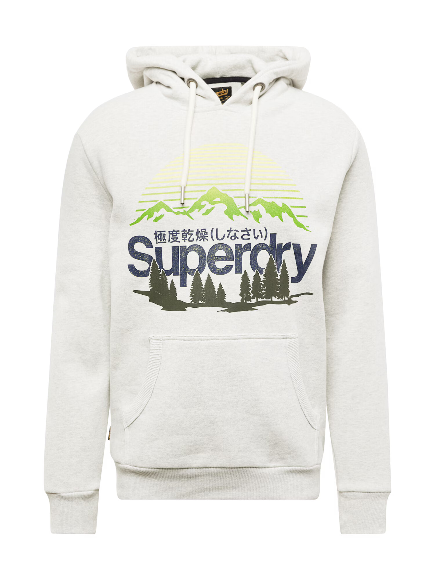 Superdry Mikina 'Great' tmavomodrá / sivá melírovaná / jablková / tmavozelená - Pepit.sk