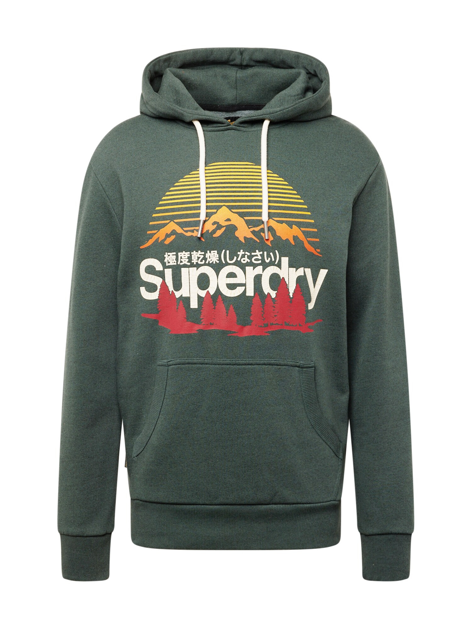 Superdry Mikina 'Great' žltá / tmavozelená / oranžová / biela - Pepit.sk