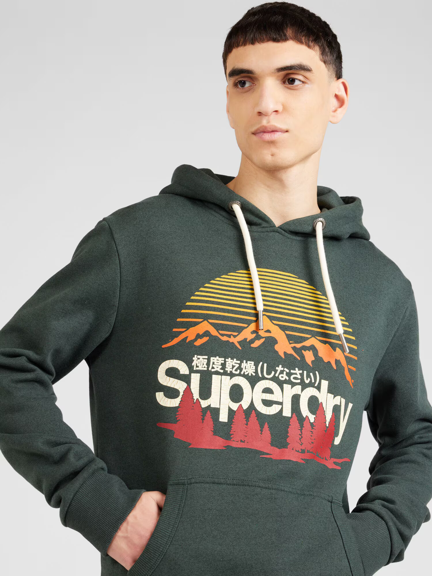 Superdry Mikina 'Great' žltá / tmavozelená / oranžová / biela - Pepit.sk