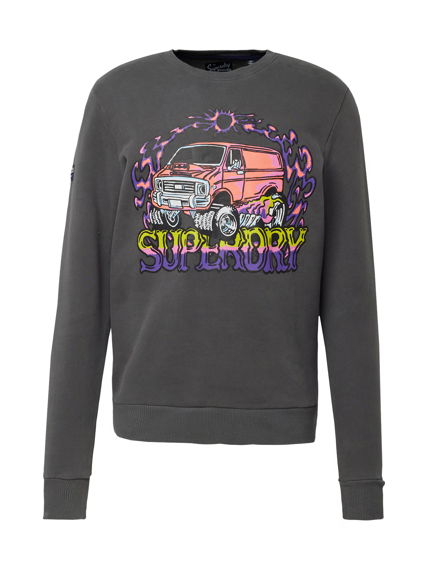 Superdry Mikina 'Motor' žltá / tmavosivá / tmavofialová / lososová - Pepit.sk