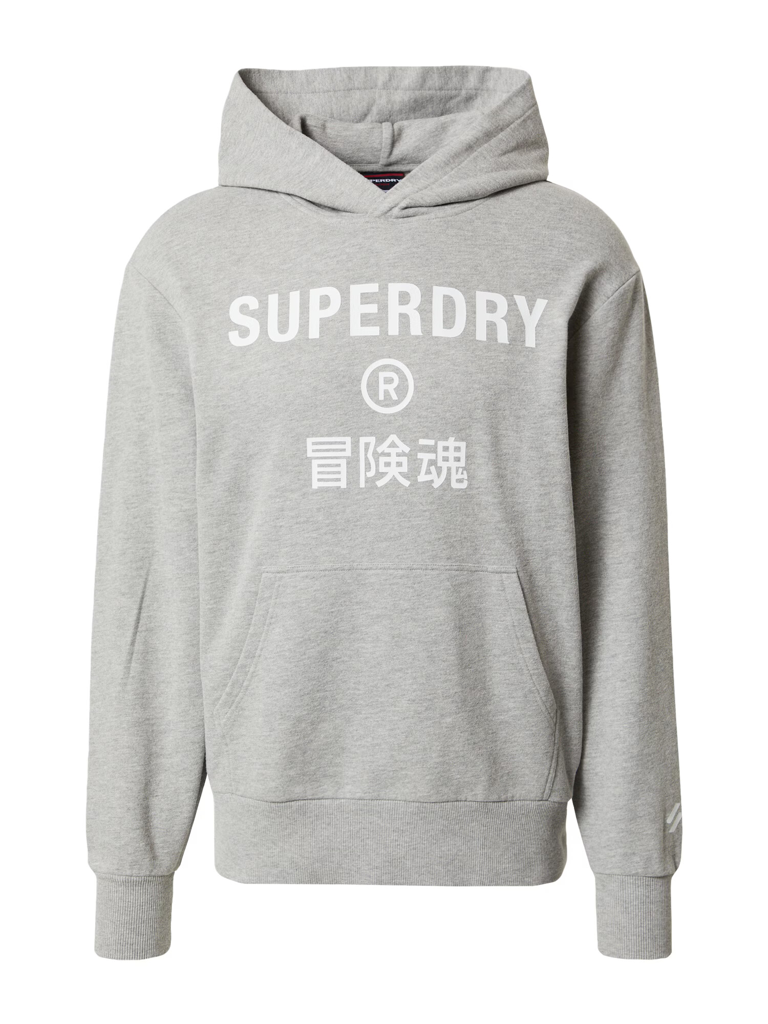 Superdry Mikina sivá melírovaná / biela - Pepit.sk