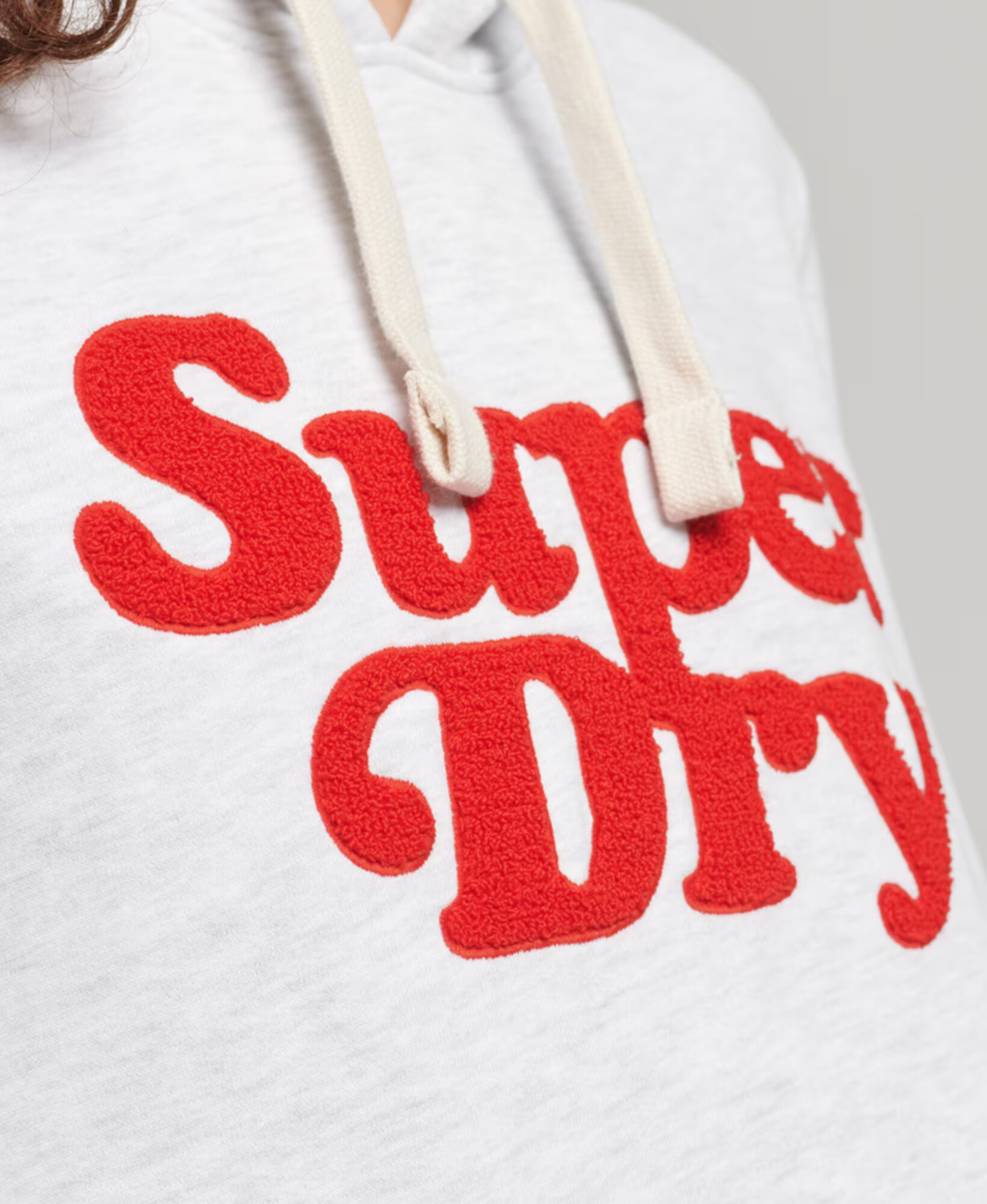 Superdry Mikina sivá melírovaná / červená - Pepit.sk