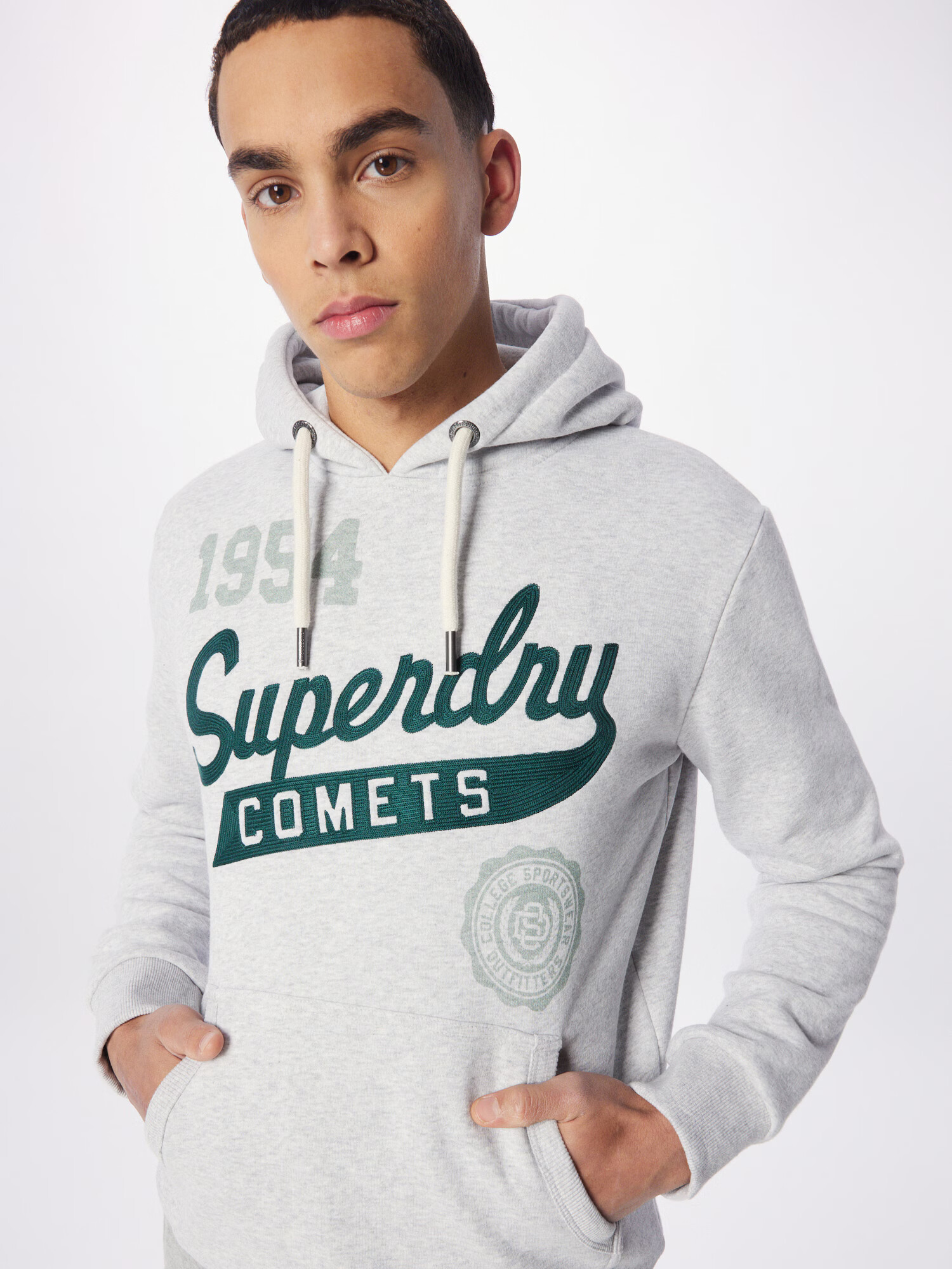 Superdry Mikina tmavozelená / zelená melírovaná - Pepit.sk