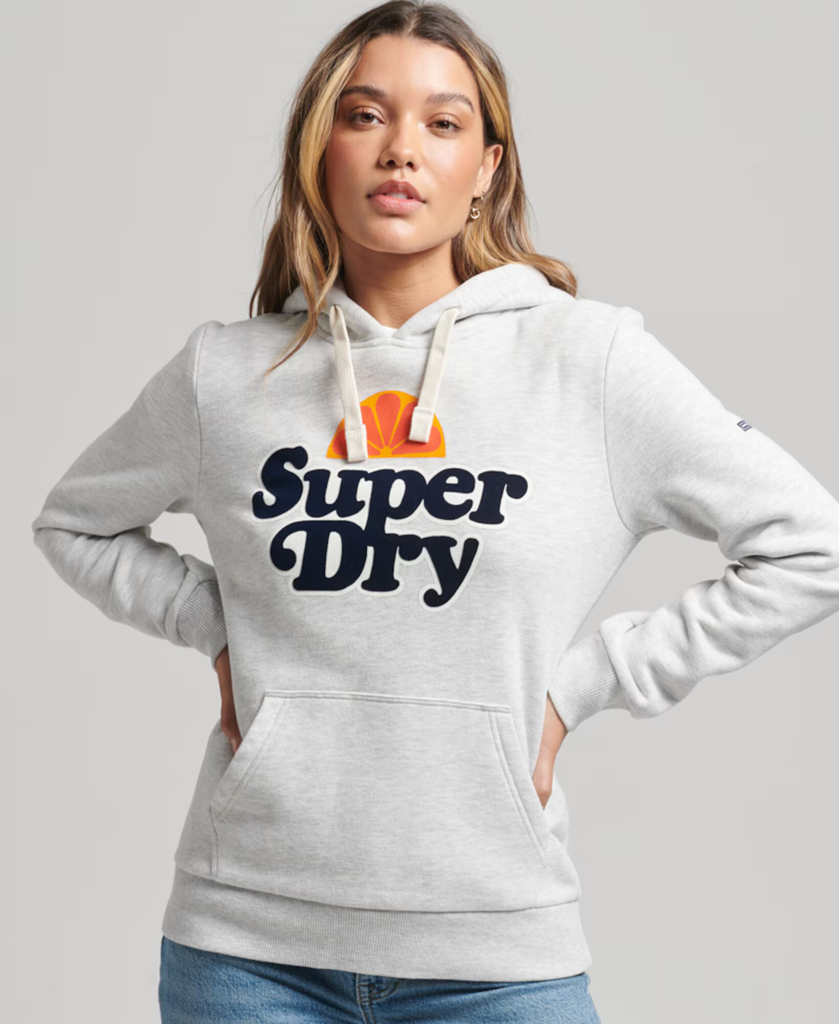 Superdry Mikina sivá / oranžová / červená / čierna - Pepit.sk