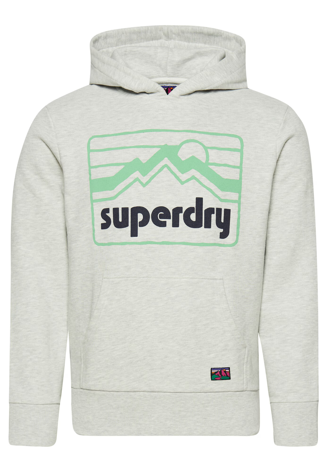 Superdry Mikina sivá / zelená / čierna - Pepit.sk