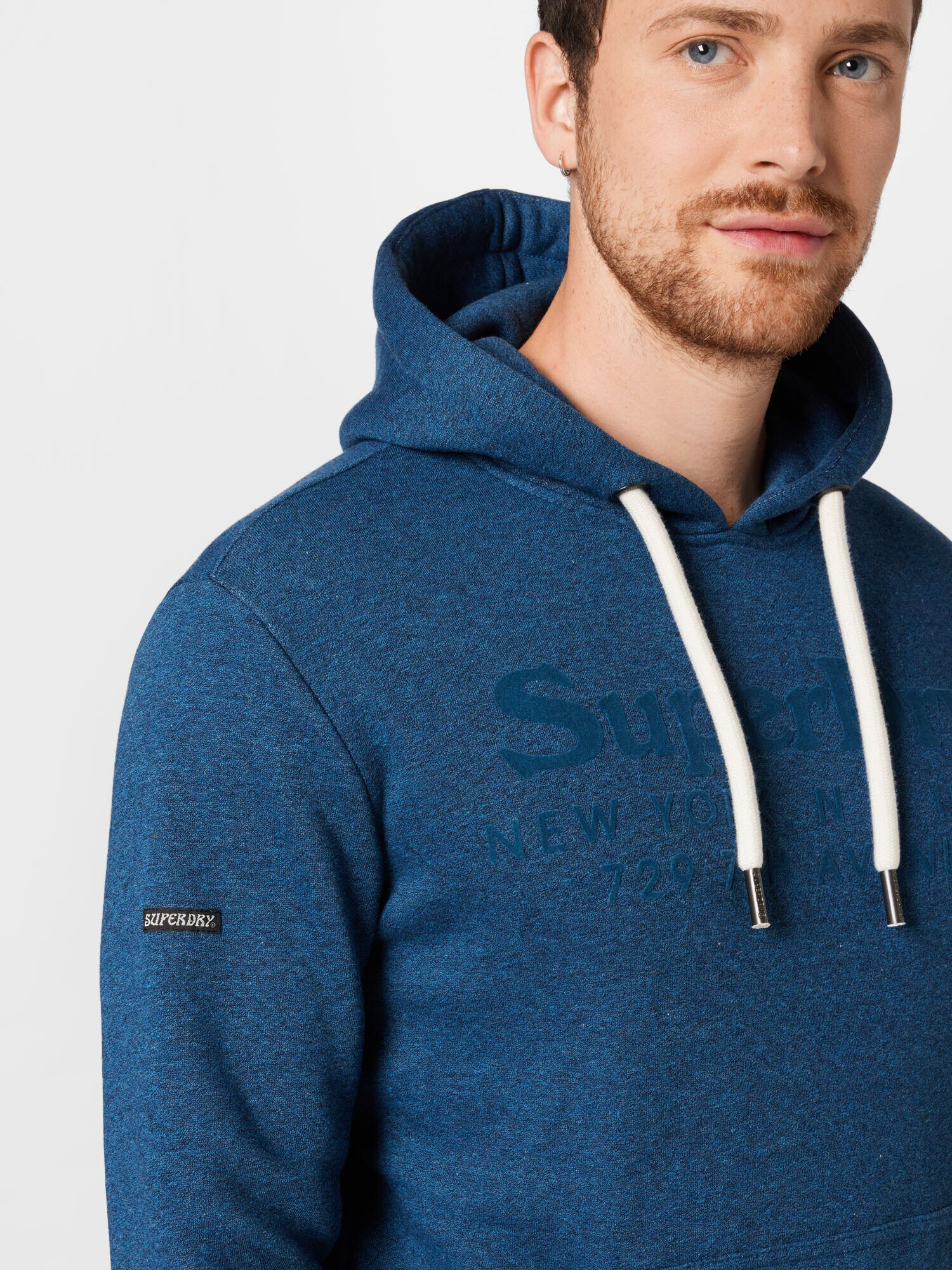 Superdry Mikina 'VENUE' tmavomodrá / modrá melírovaná / biela - Pepit.sk