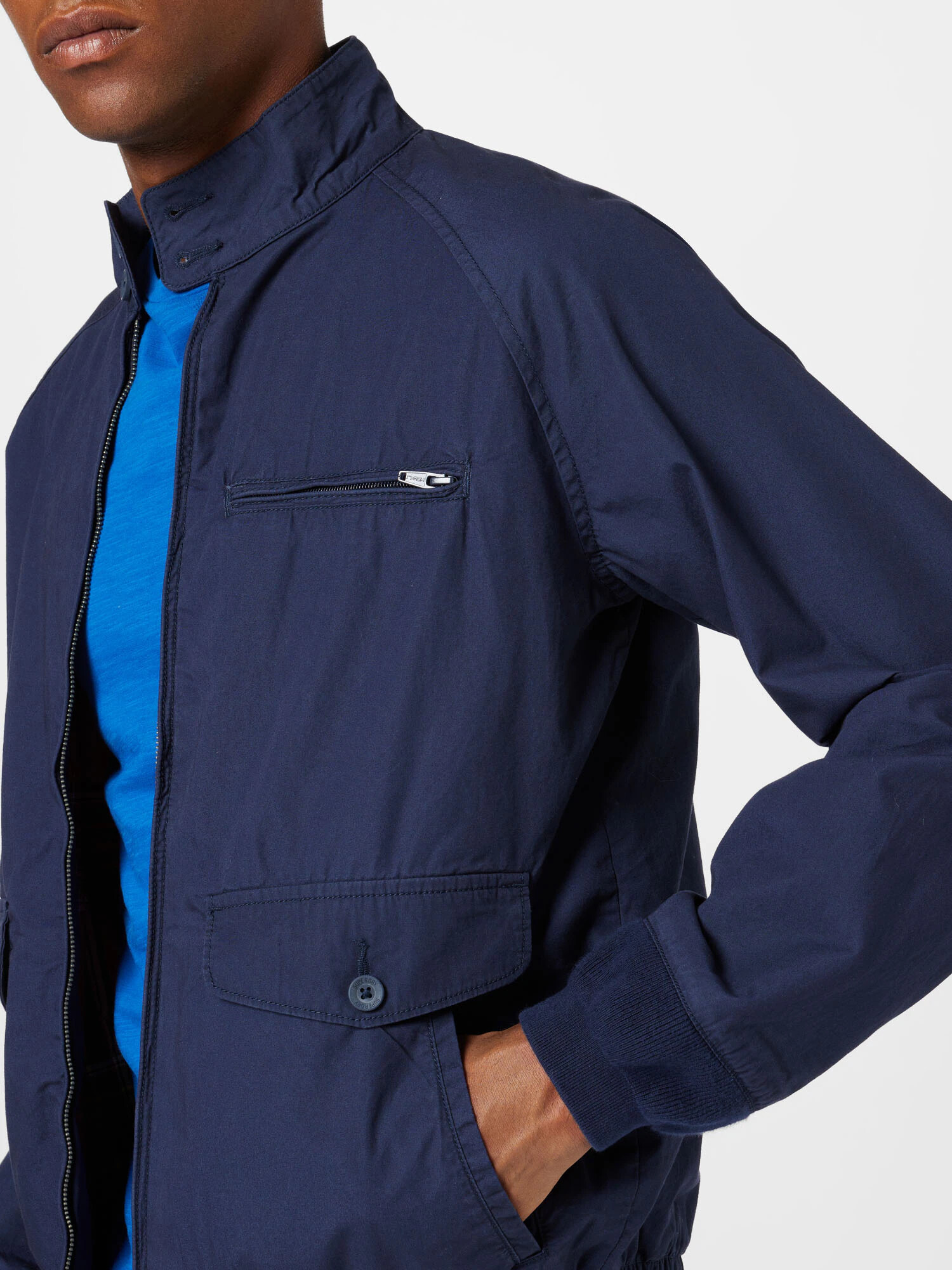 Superdry Prechodná bunda 'Collegiate Harrington' námornícka modrá / koňaková - Pepit.sk