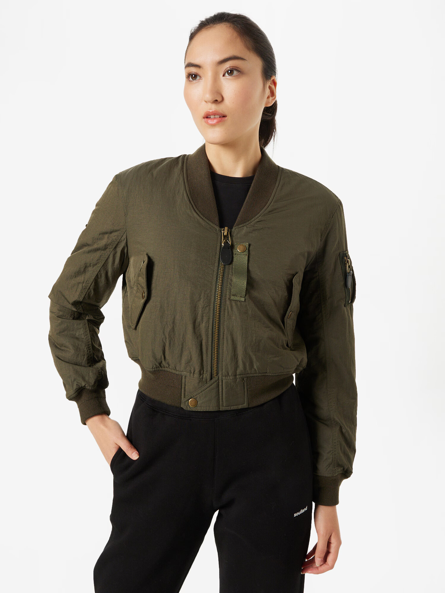 Superdry Prechodná bunda 'Military Aviator' kaki - Pepit.sk