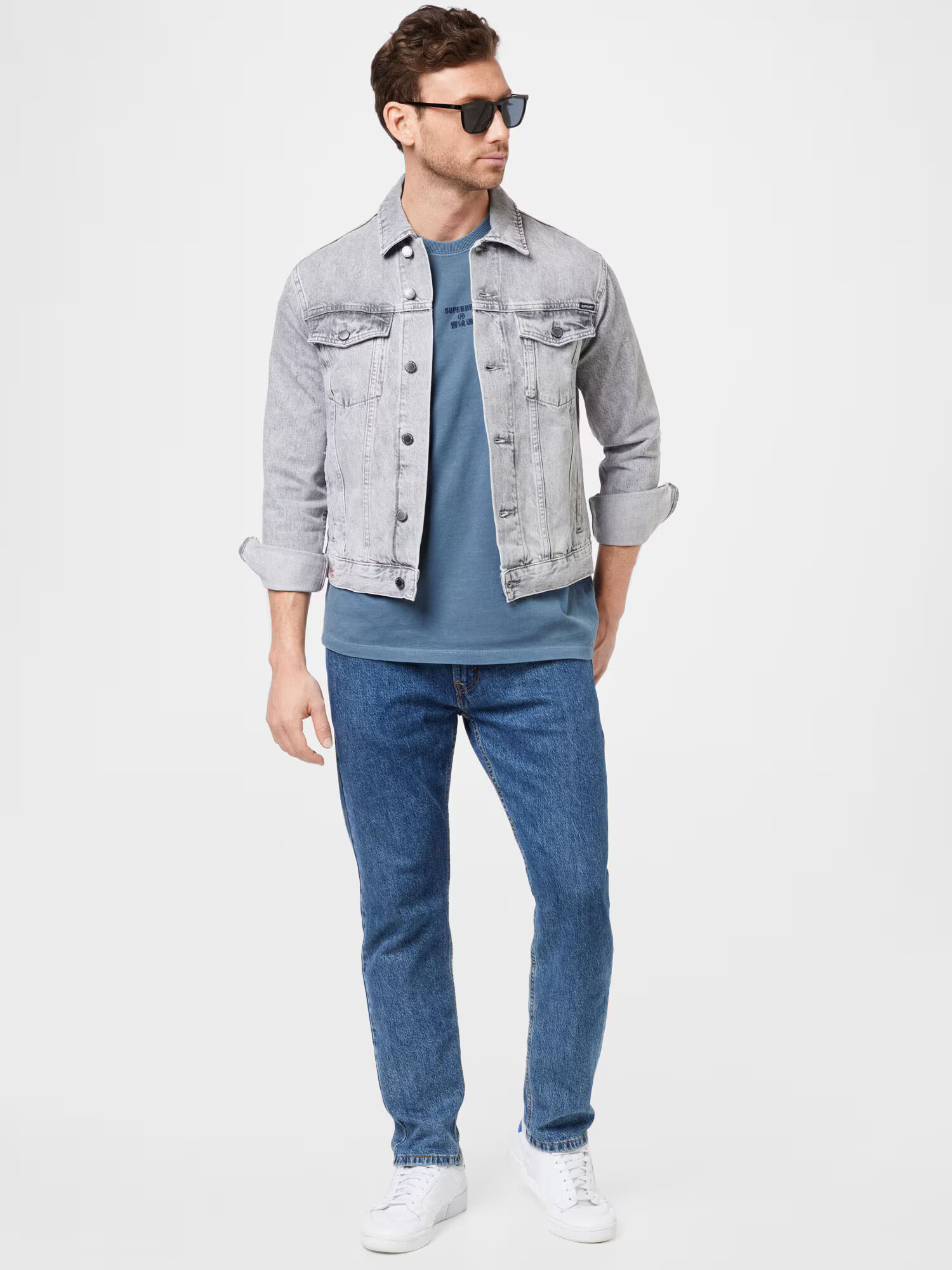 Superdry Prechodná bunda sivý denim - Pepit.sk