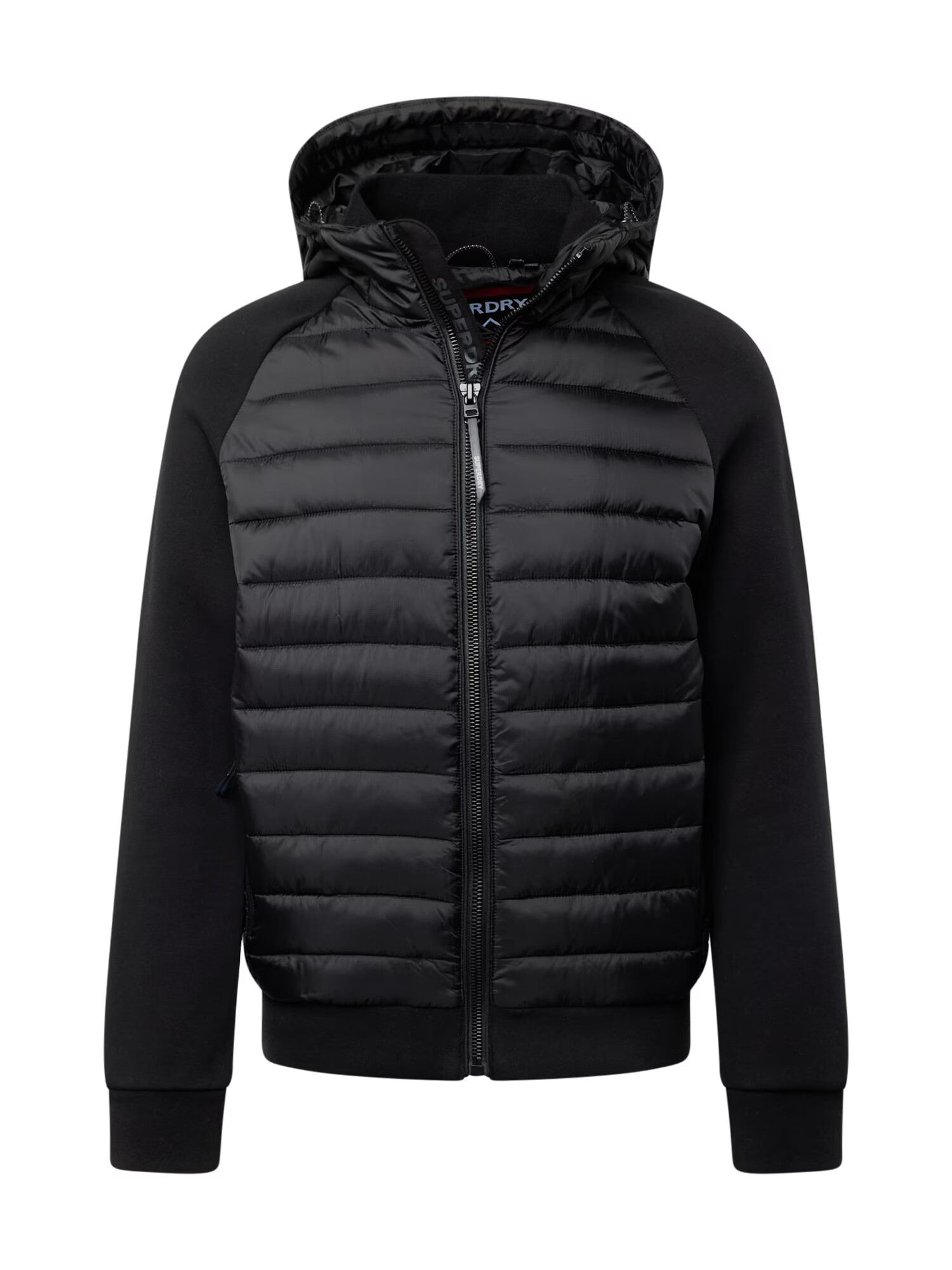 Superdry Prechodná bunda 'Storm Hybrid' sivá / červená / čierna - Pepit.sk