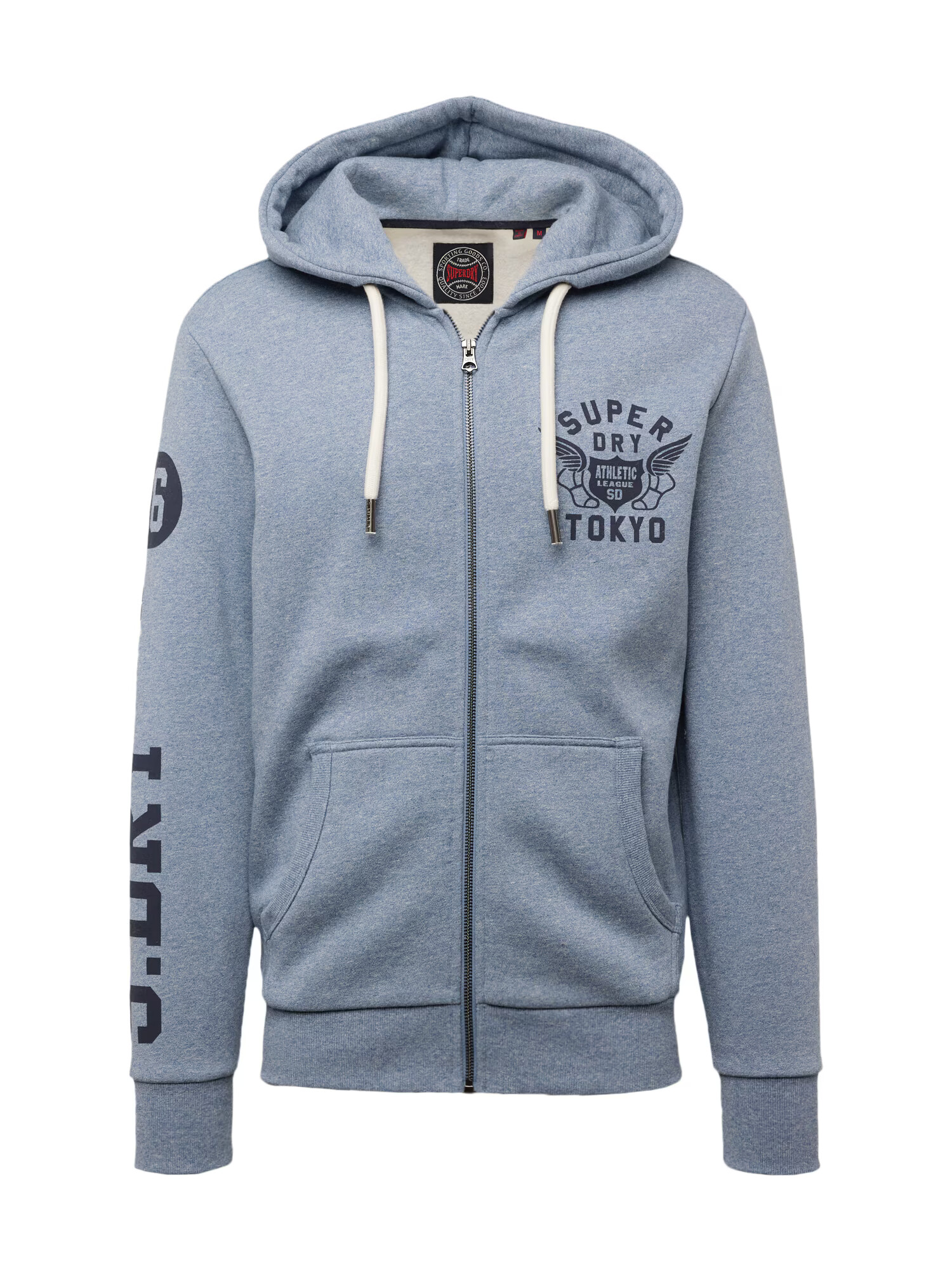 Superdry Tepláková bunda 'Athletic College' námornícka modrá / modrá melírovaná - Pepit.sk