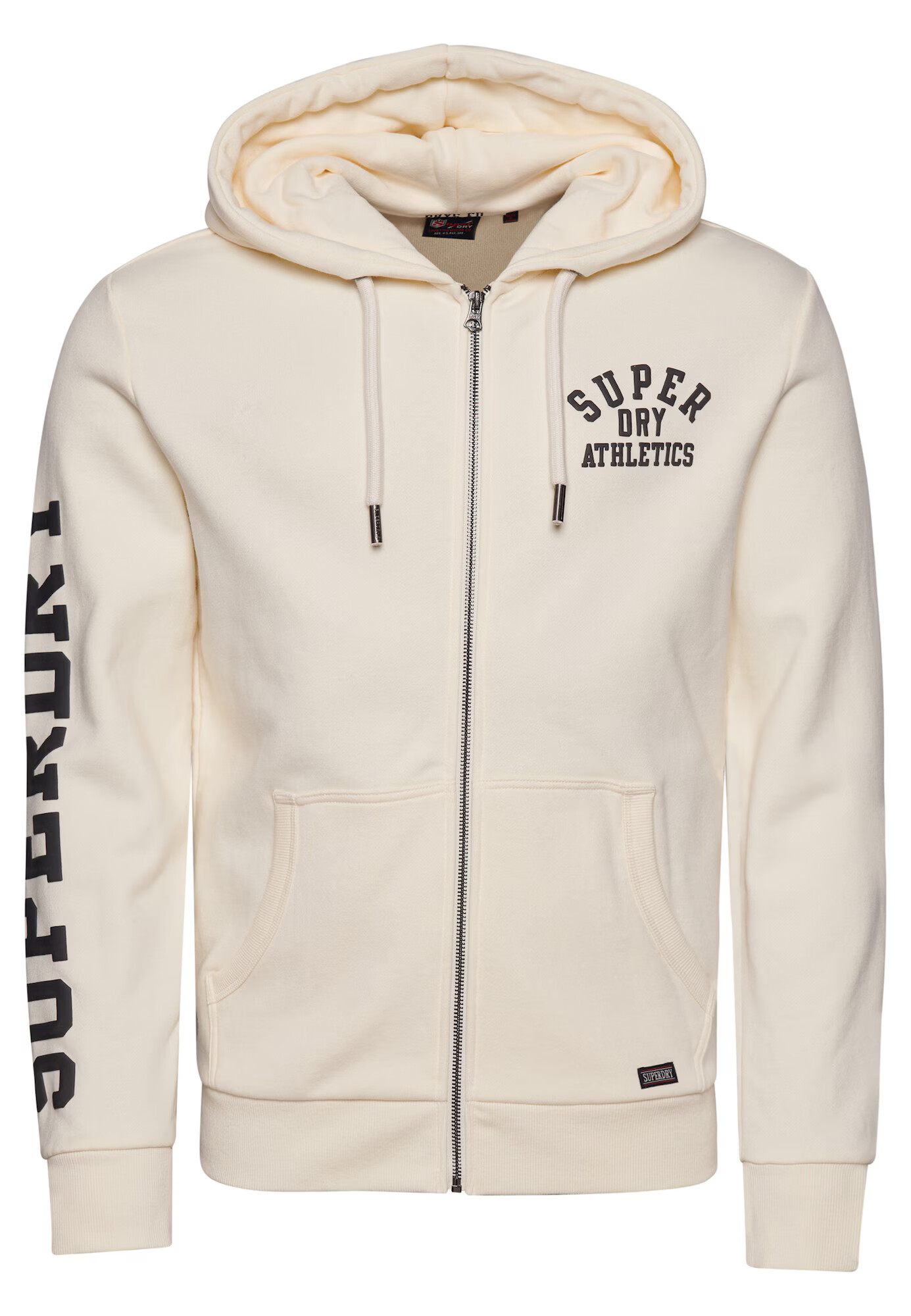 Superdry Tepláková bunda 'Gym Athletic' krémová / čierna - Pepit.sk