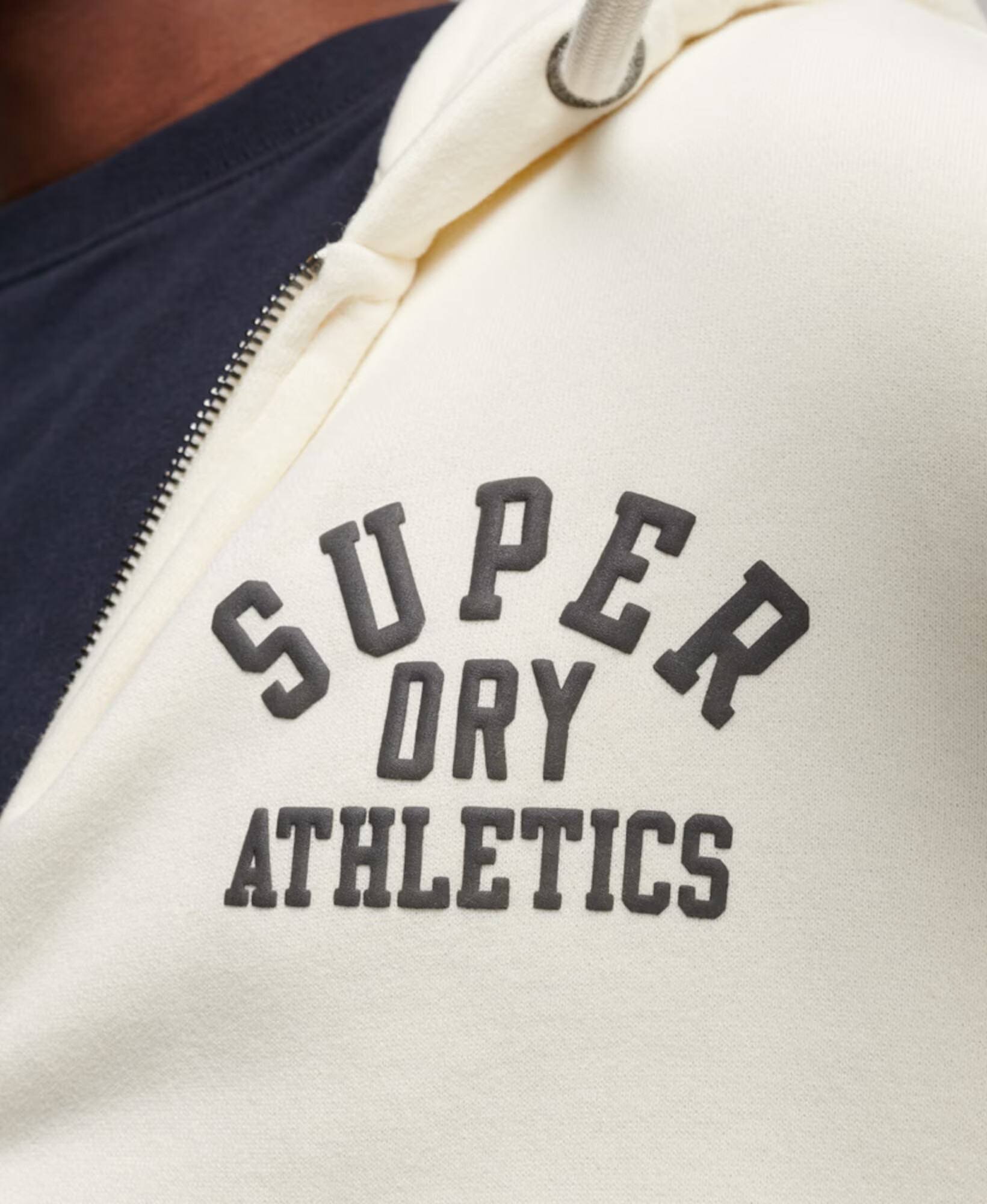 Superdry Tepláková bunda 'Gym Athletic' krémová / čierna - Pepit.sk