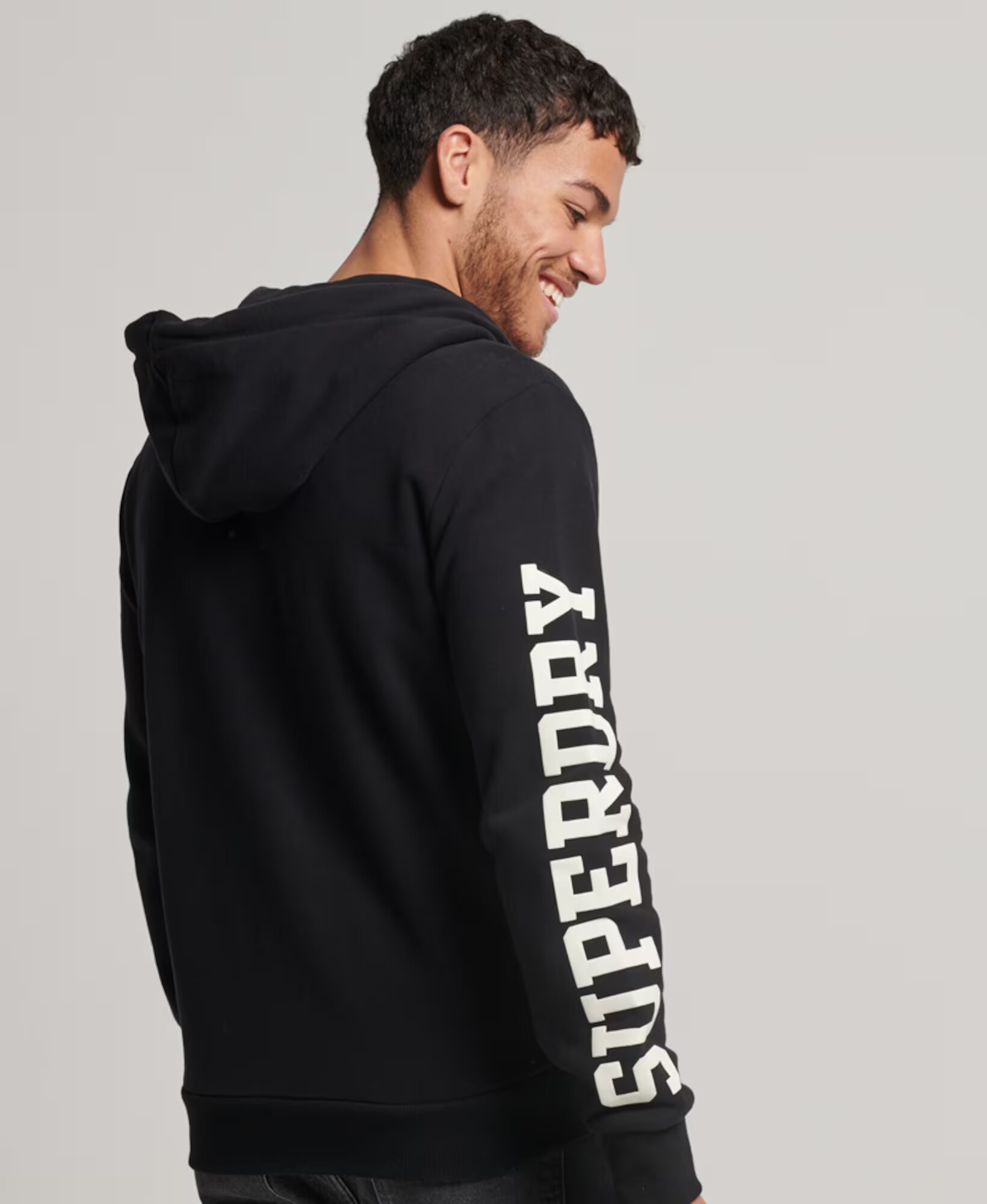 Superdry Tepláková bunda 'Gym Athletic' čierna / biela - Pepit.sk