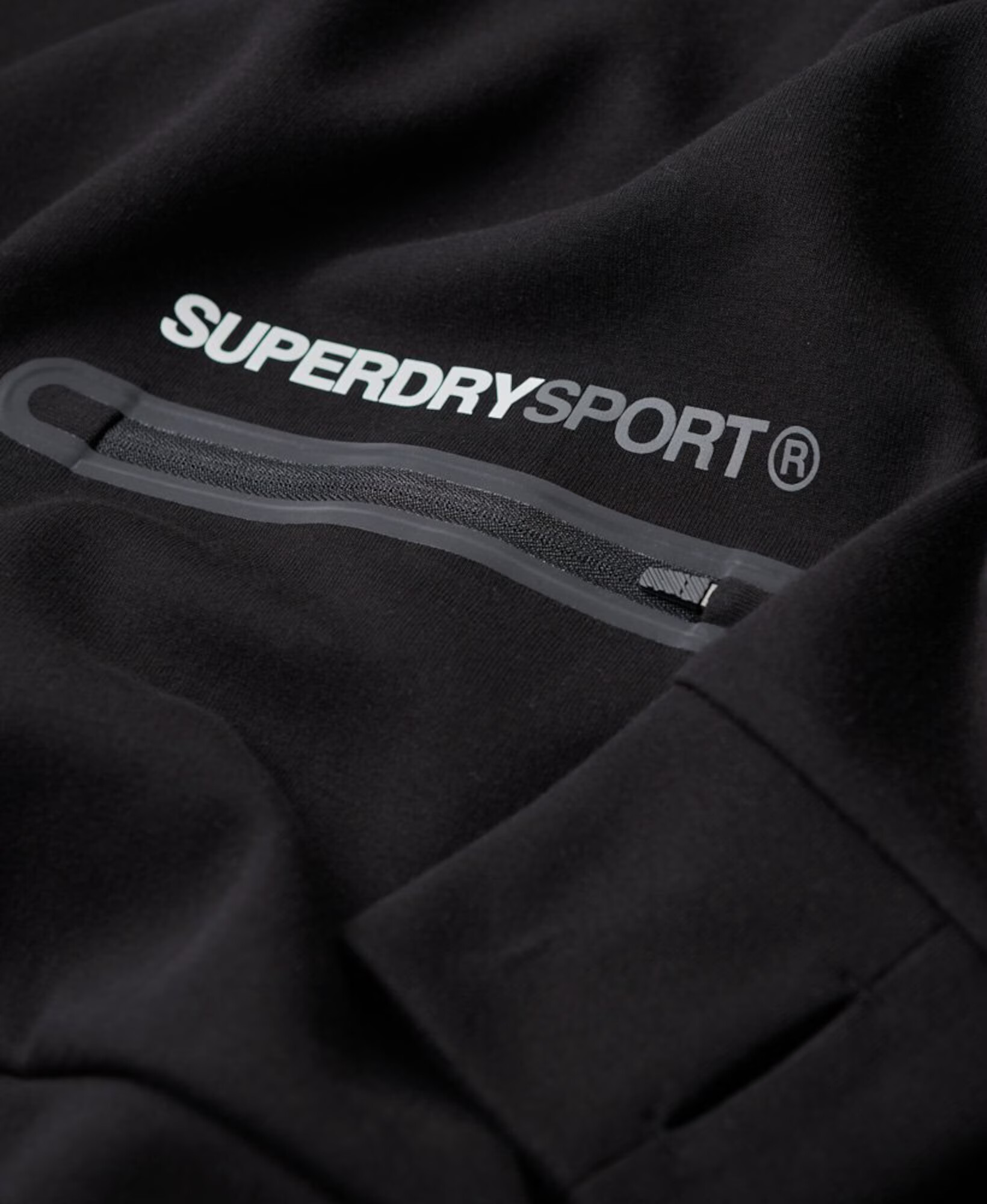 Superdry Tepláková bunda sivá / čierna / biela - Pepit.sk