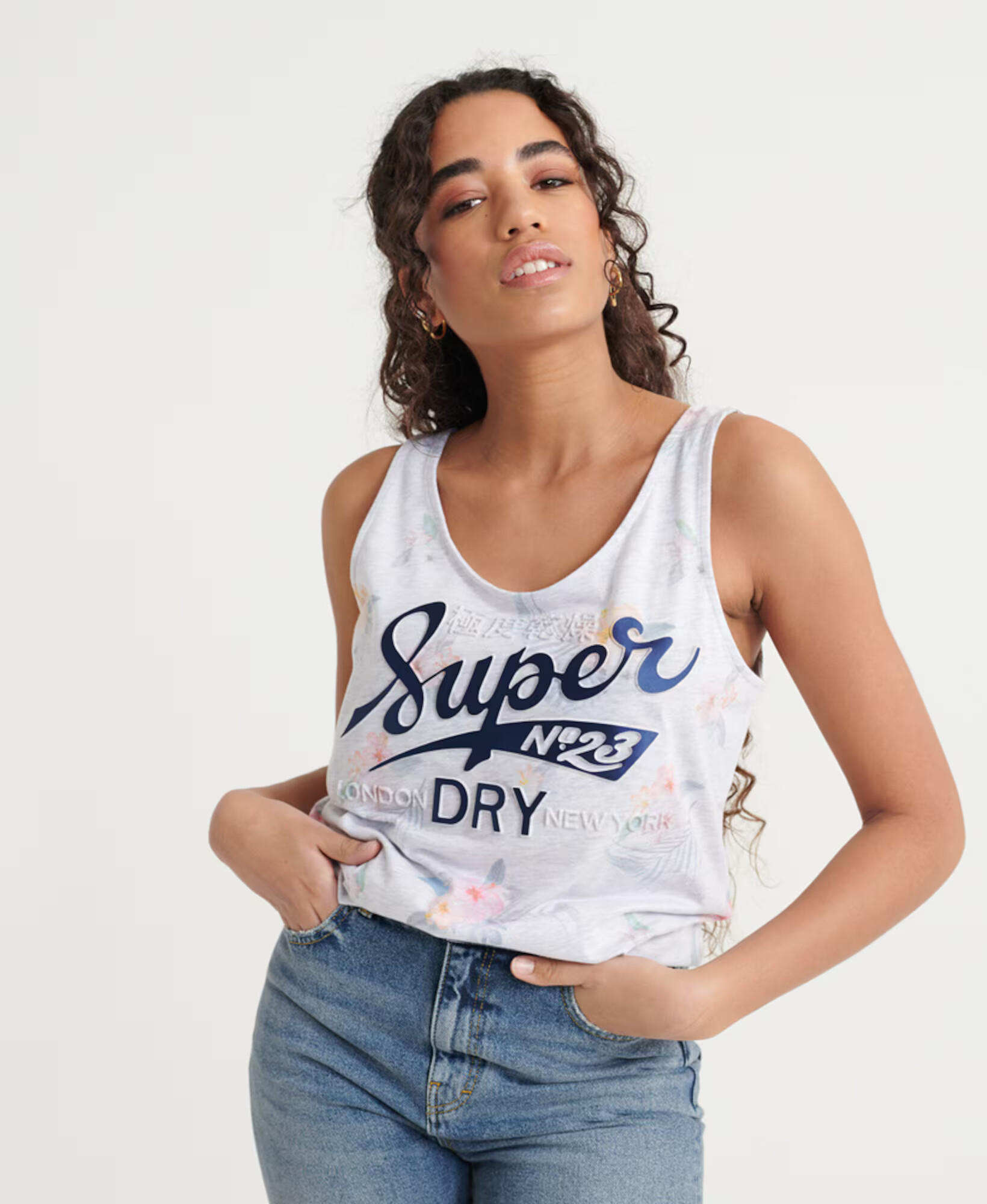 Superdry Top 'Super 23' zmiešané farby / biela - Pepit.sk