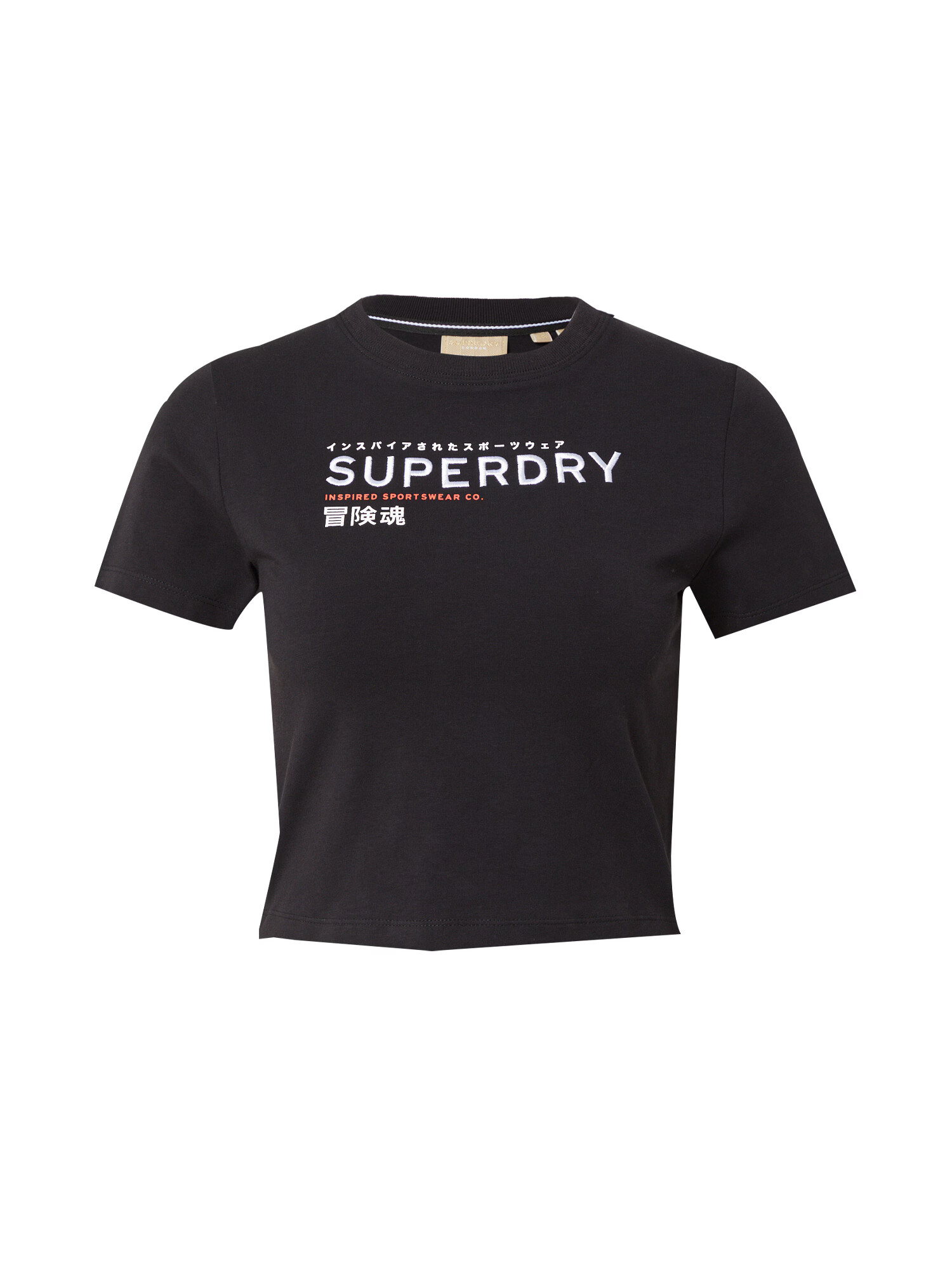 Superdry Tričko koralová / čierna / biela - Pepit.sk