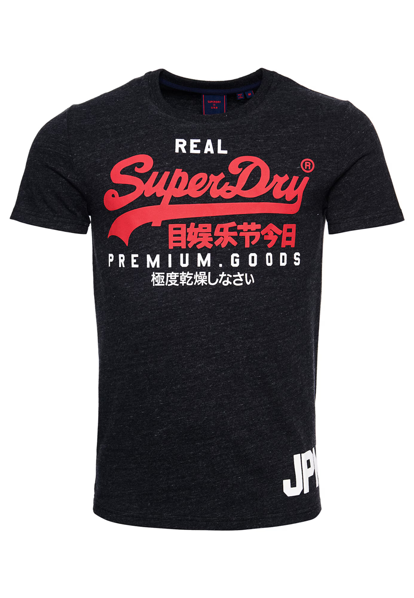 Superdry Tričko červená / čierna melírovaná / biela - Pepit.sk