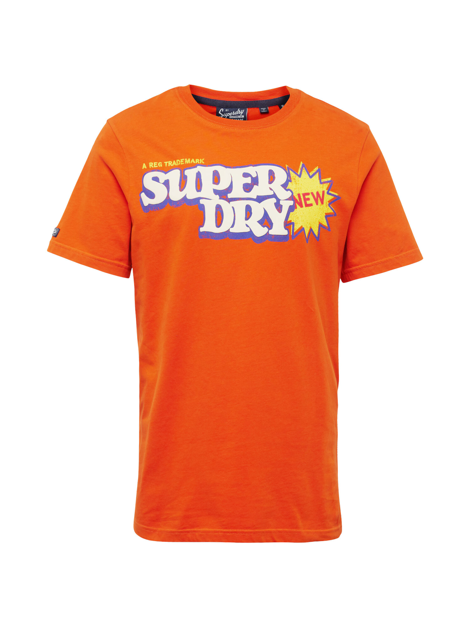 Superdry Tričko 'Cooper 70er Jahre' námornícka modrá / žltá / oranžová / šedobiela - Pepit.sk