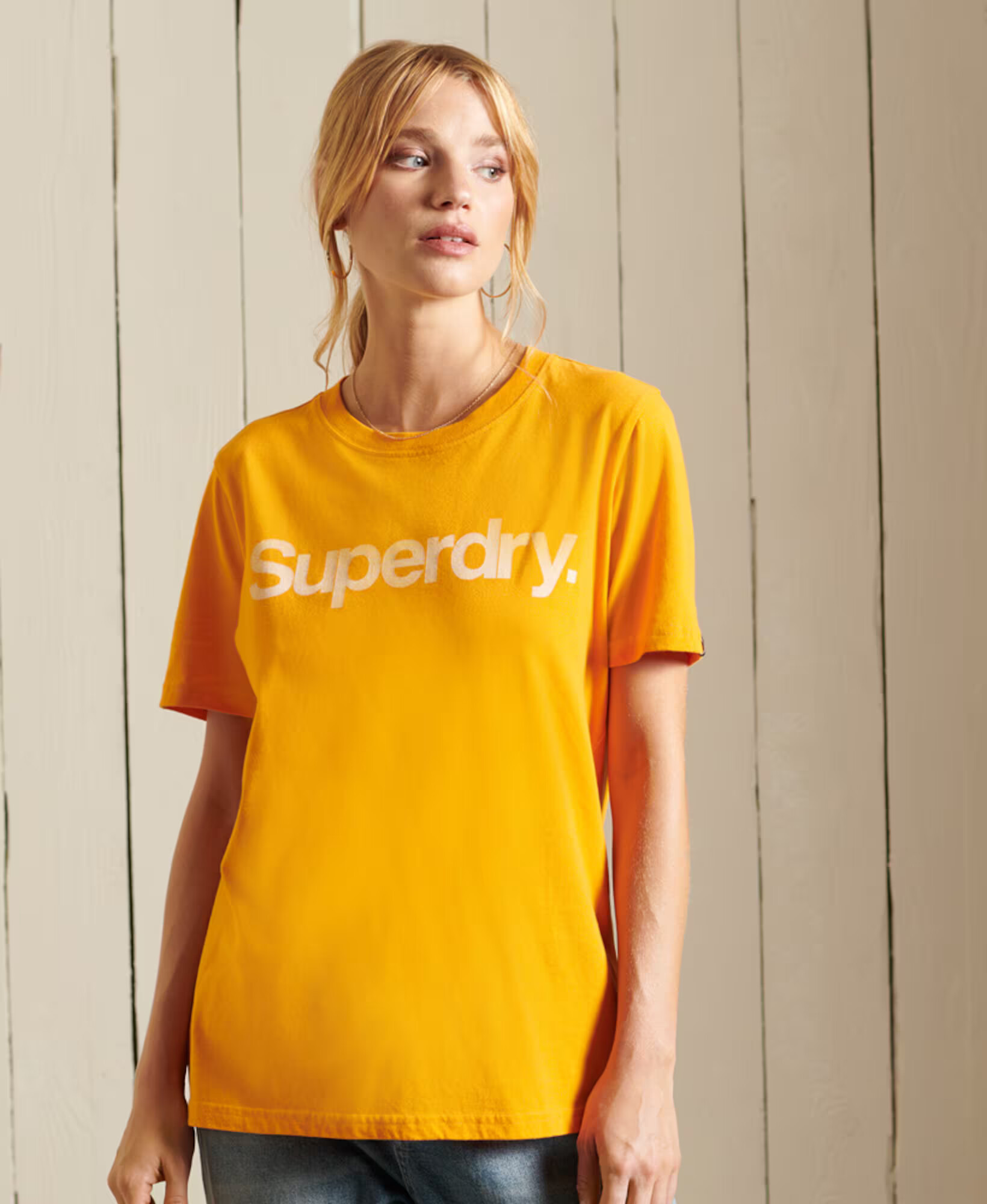 Superdry Tričko 'Core' námornícka modrá / zlatá žltá / svetloružová - Pepit.sk