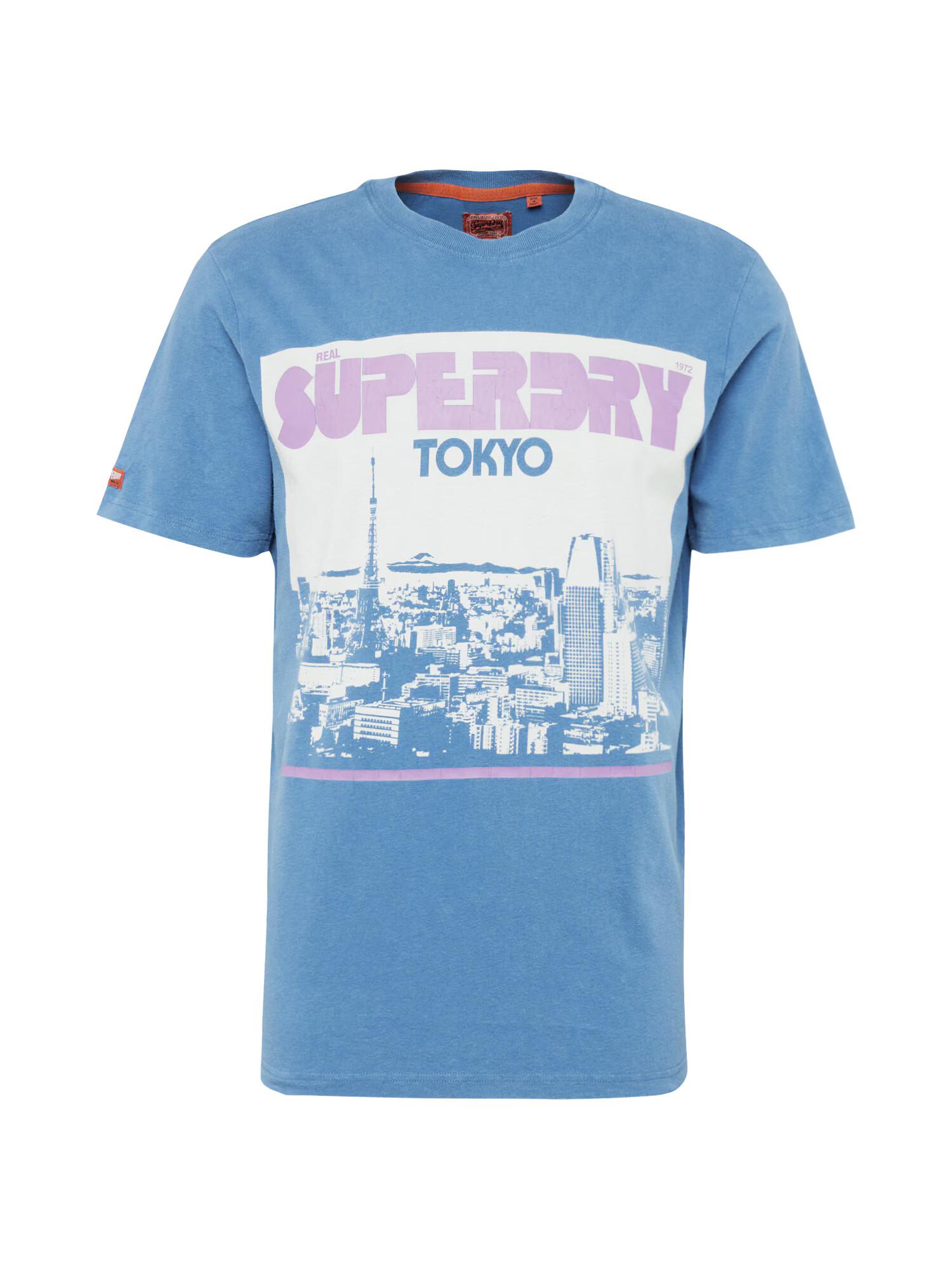 Superdry Tričko dymovo šedá / svetlofialová / šedobiela - Pepit.sk