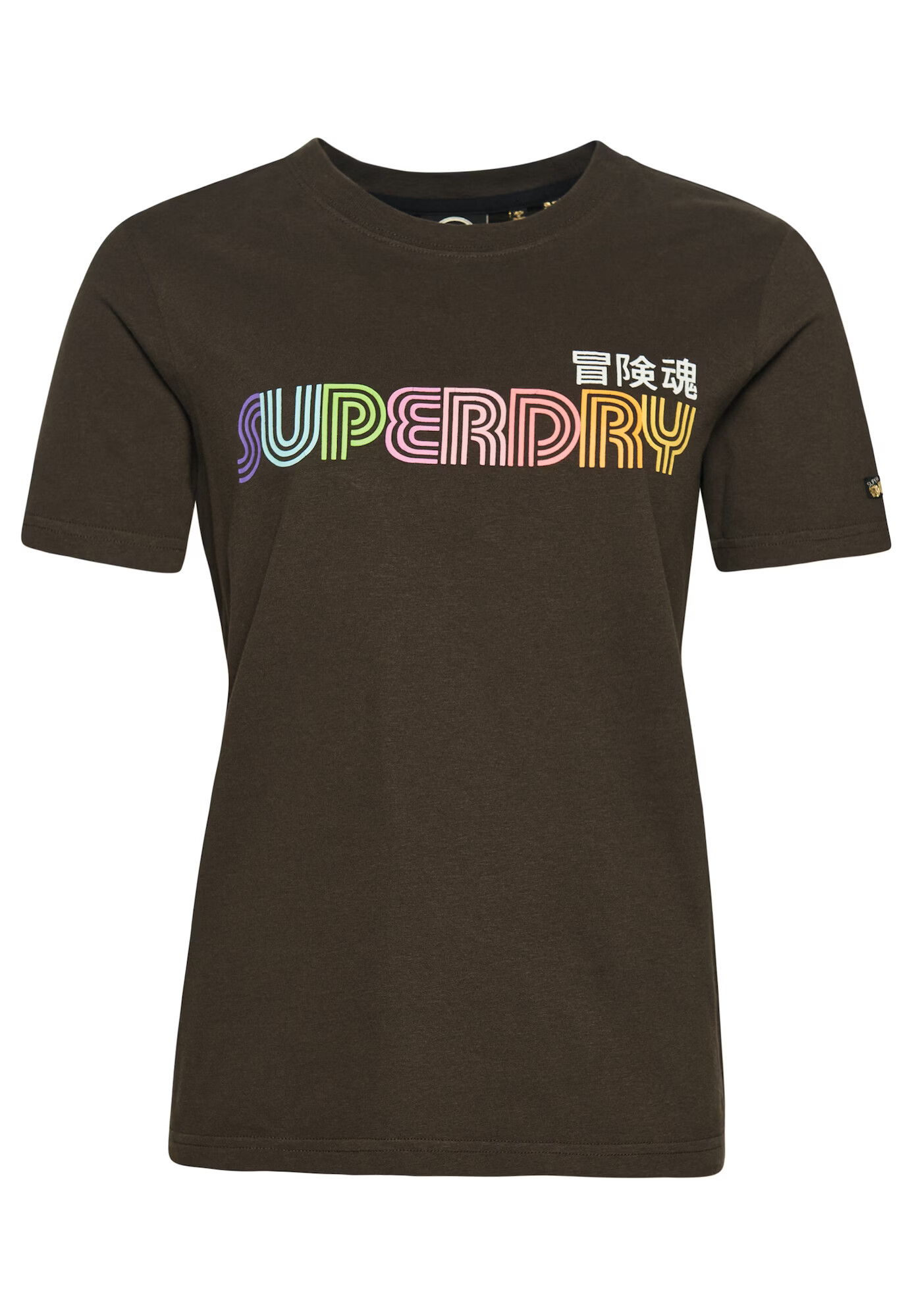 Superdry Tričko 'Vintage Retro Rainbow' hnedá - Pepit.sk