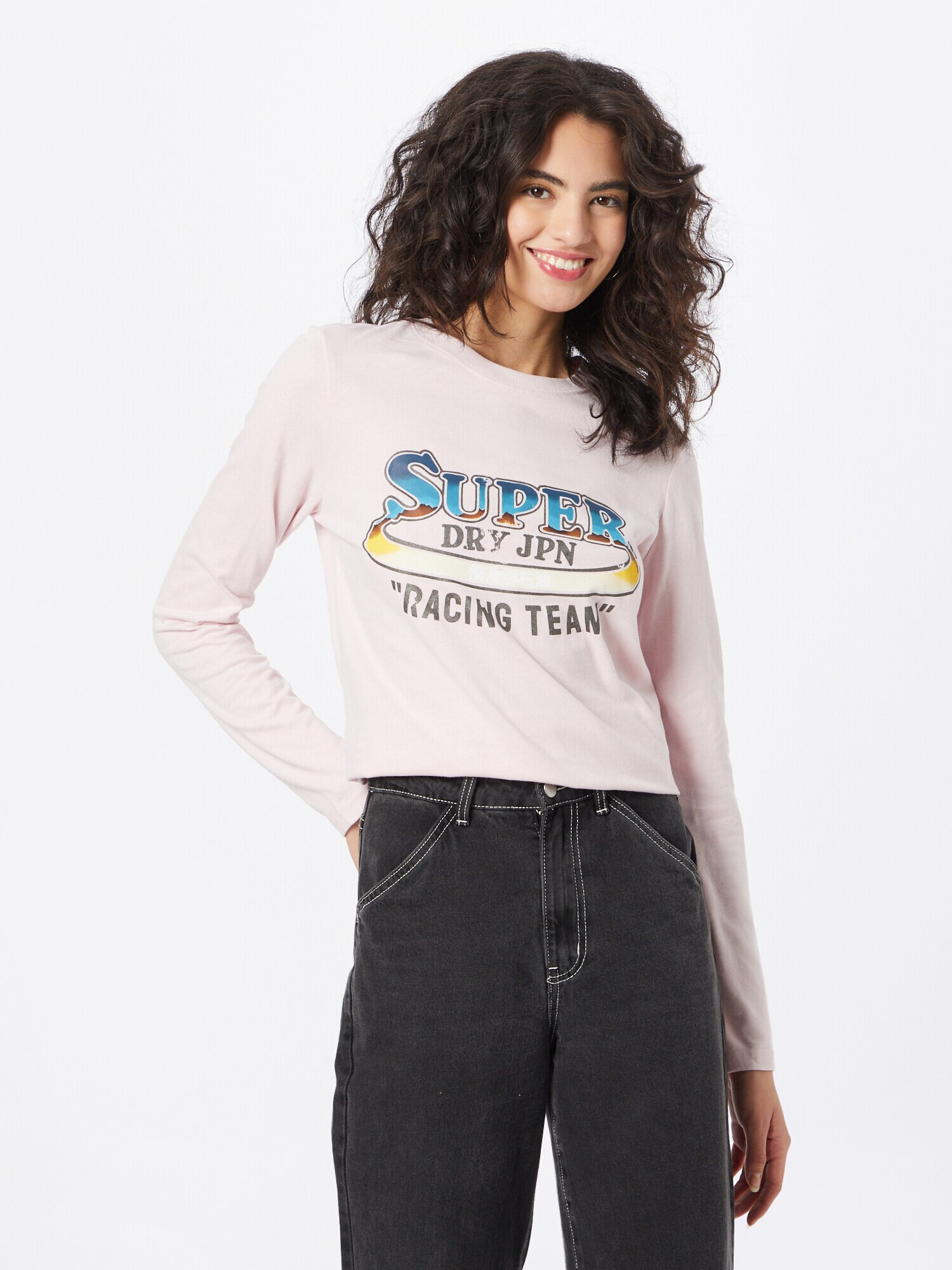 Superdry Tričko 'Boho' námornícka modrá / nebesky modrá / hnedá / rosé - Pepit.sk