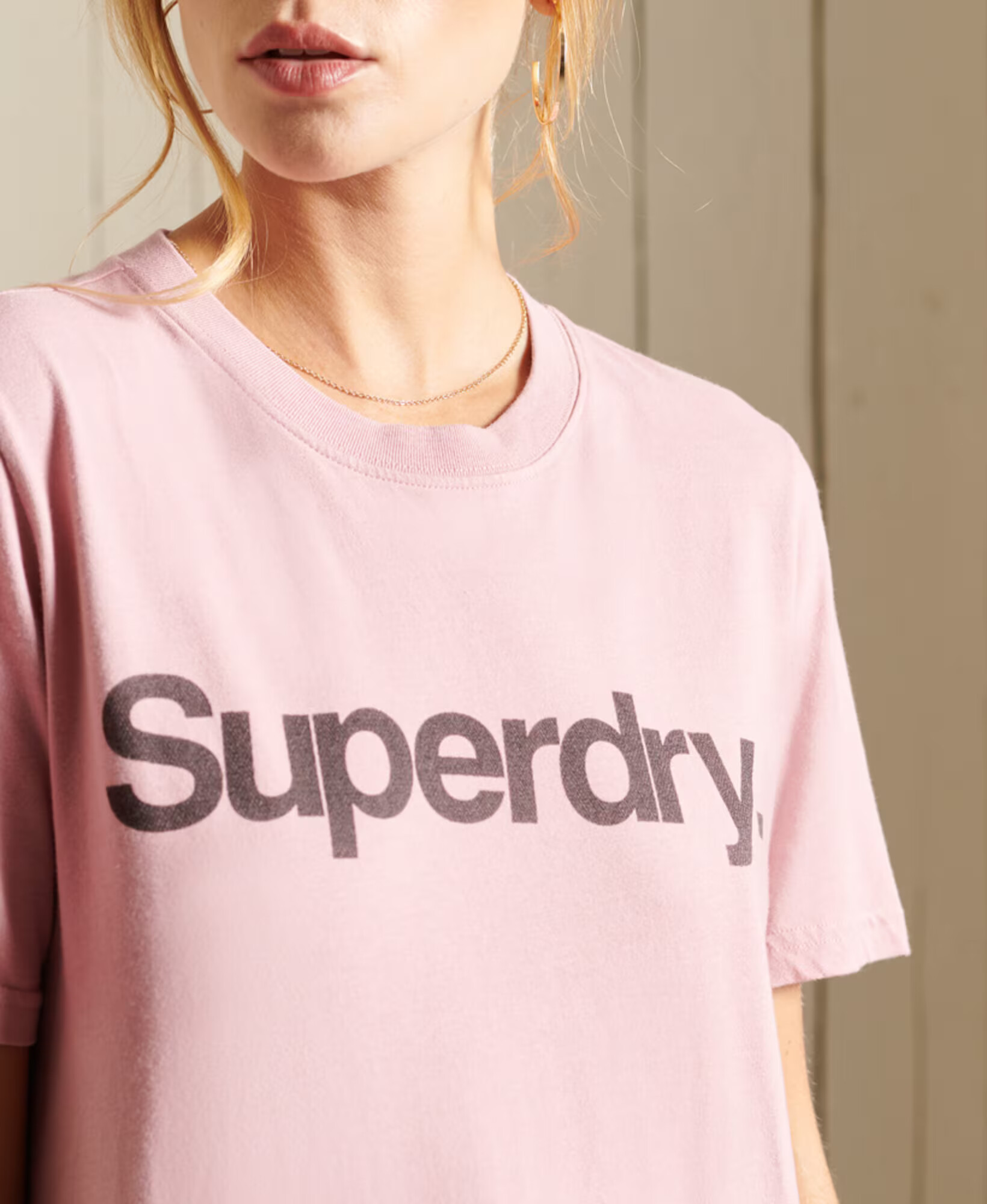 Superdry Tričko ružová / čierna - Pepit.sk