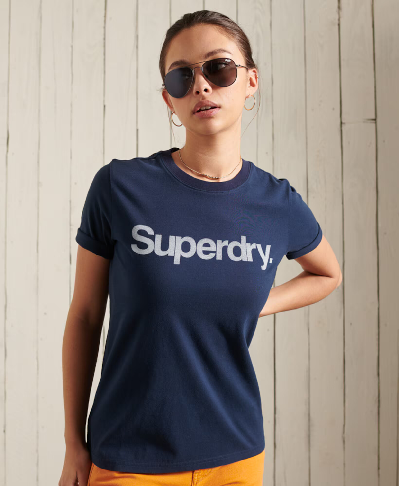 Superdry Tričko tmavomodrá / biela - Pepit.sk