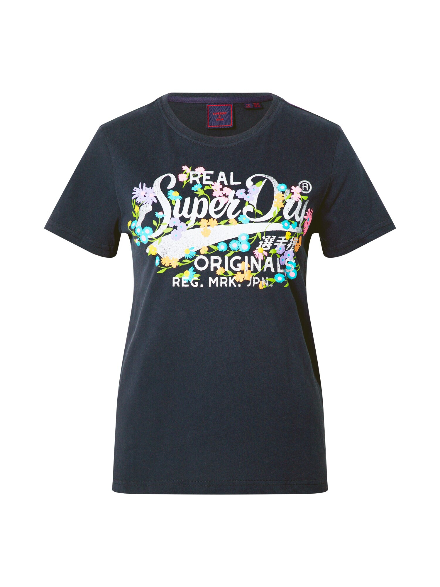 Superdry Tričko tmavomodrá / svetlozelená / zmiešané farby / marhuľová / svetloružová - Pepit.sk