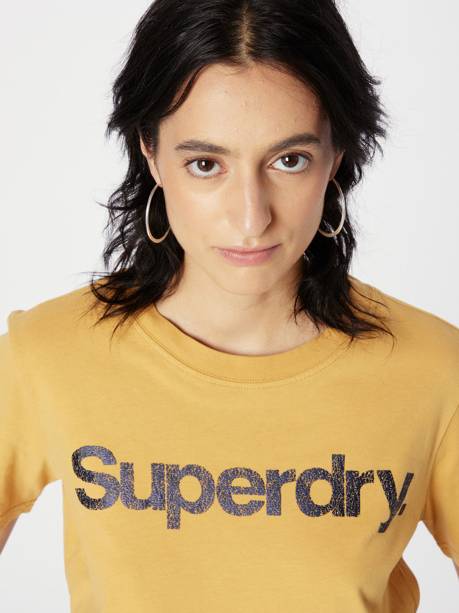 Superdry Tričko tmavomodrá / zlatá žltá - Pepit.sk