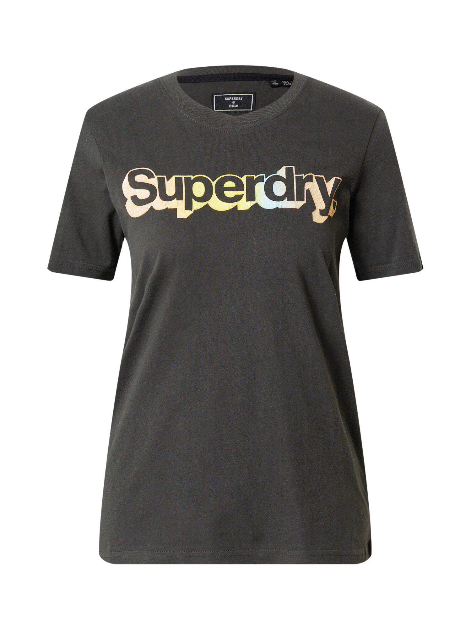 Superdry Tričko 'Vintage Core Logo' svetlomodrá / žltá / broskyňová / čierna - Pepit.sk