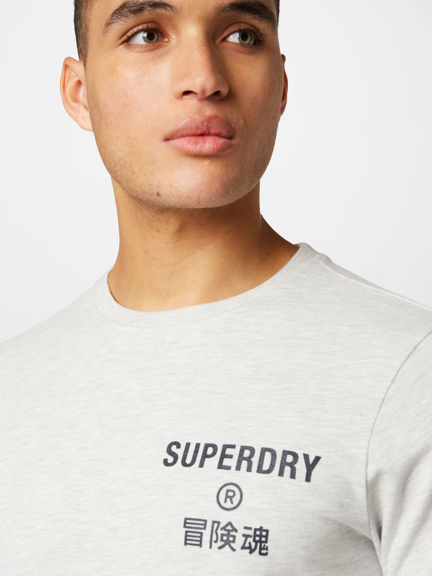 Superdry Tričko 'Vintage Corporate' sivá melírovaná / čierna - Pepit.sk