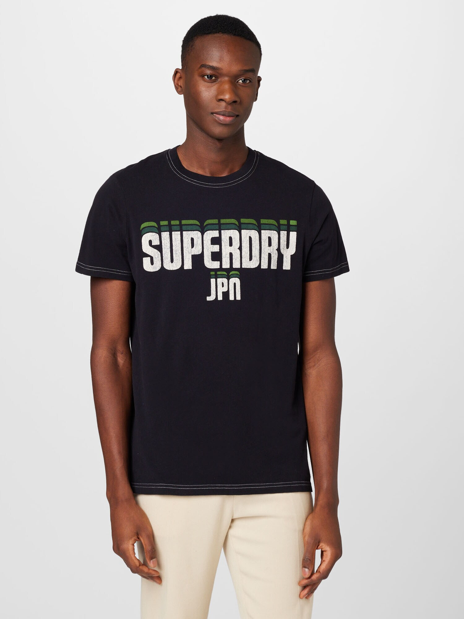 Superdry Tričko svetlozelená / čierna / biela - Pepit.sk