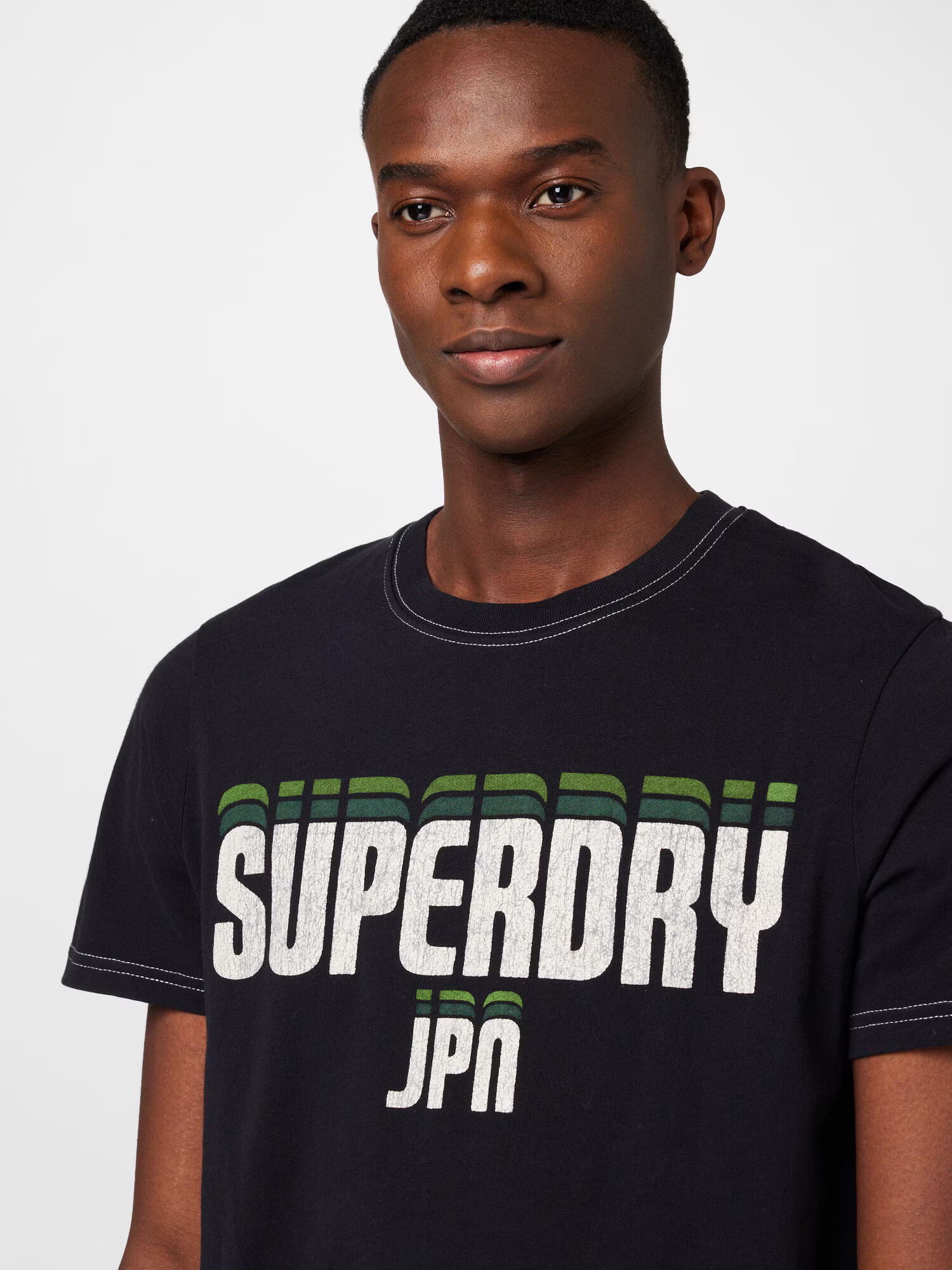 Superdry Tričko svetlozelená / čierna / biela - Pepit.sk