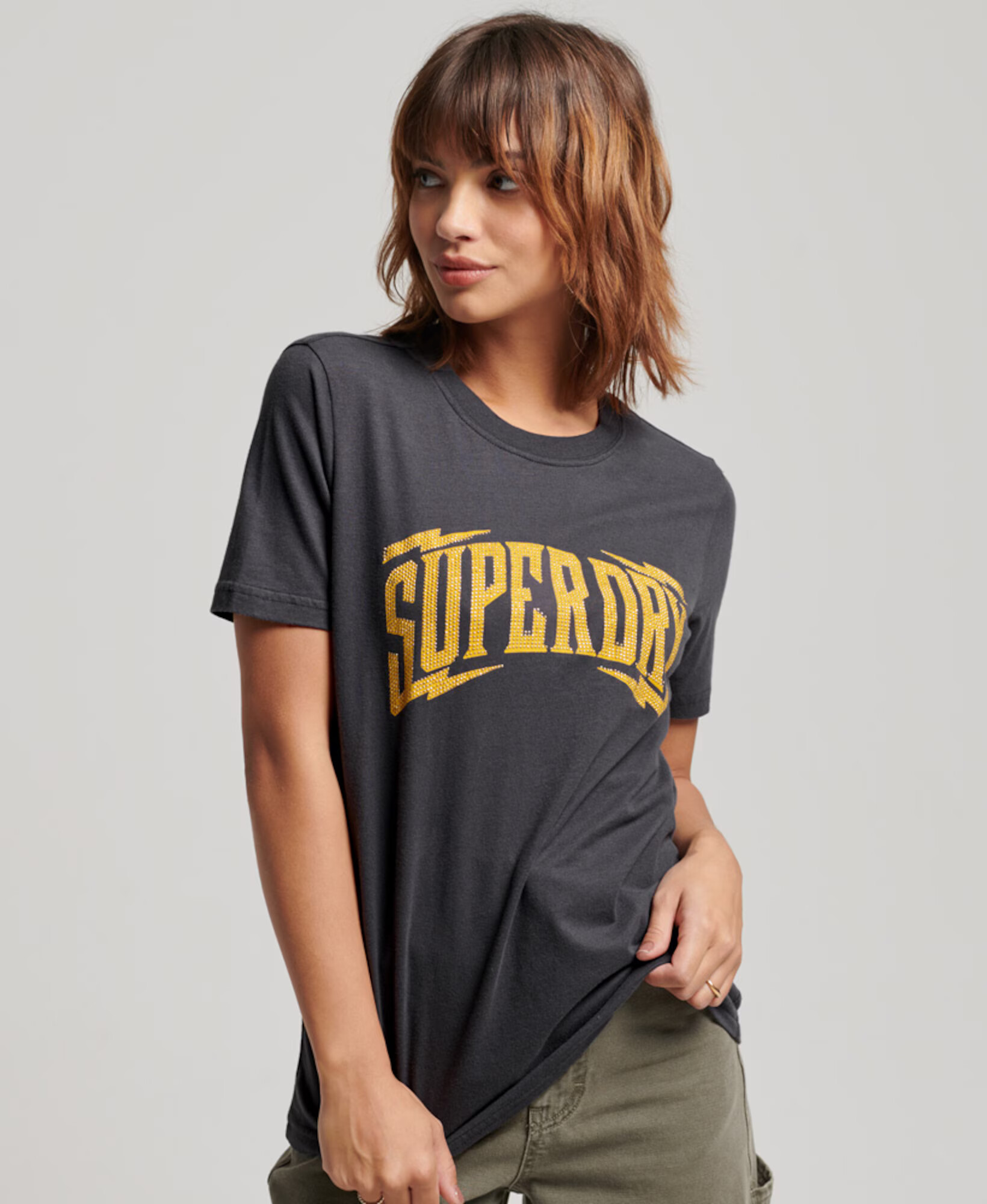 Superdry Tričko žltá / antracitová - Pepit.sk