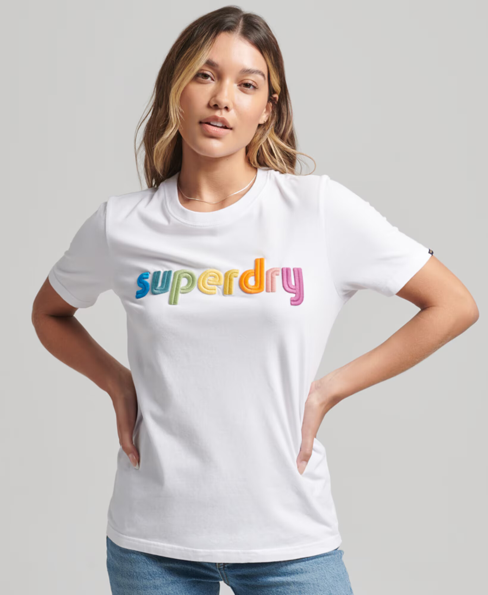 Superdry Tričko žltá / zelená / farba lesného ovocia / oranžová / biela - Pepit.sk