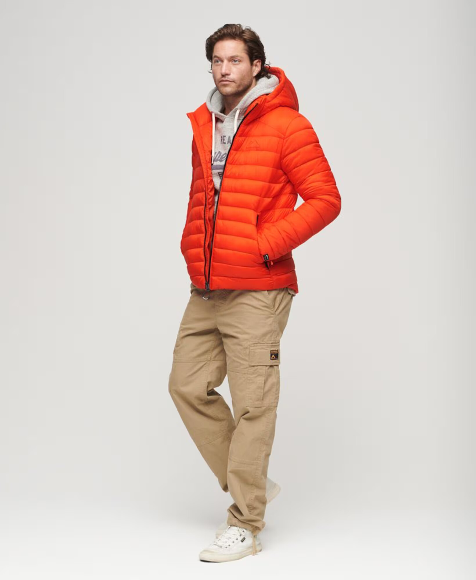 Superdry Zimná bunda 'Fuji' neónovo oranžová / čierna - Pepit.sk