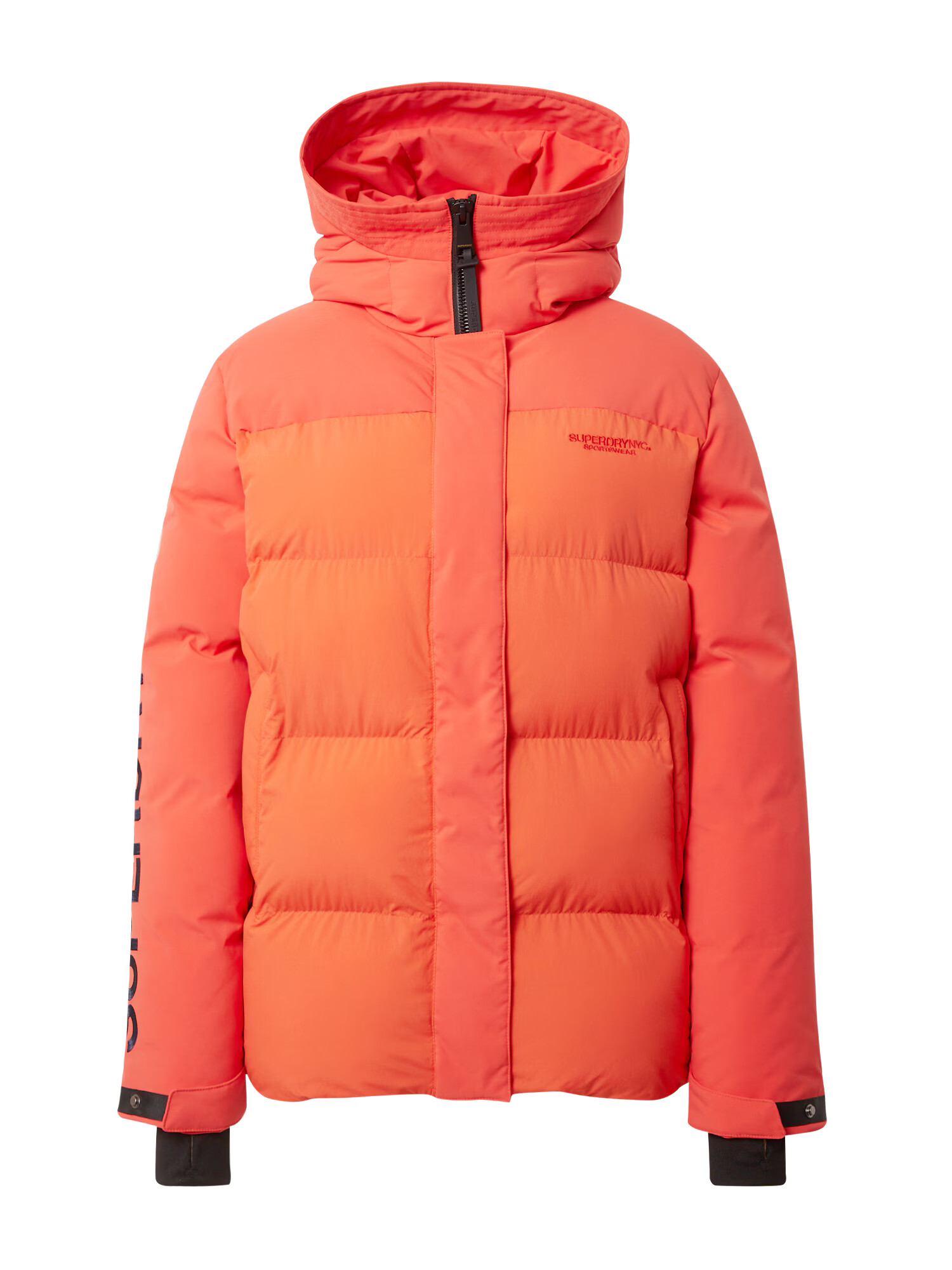 Superdry Zimná parka koralová / čierna - Pepit.sk