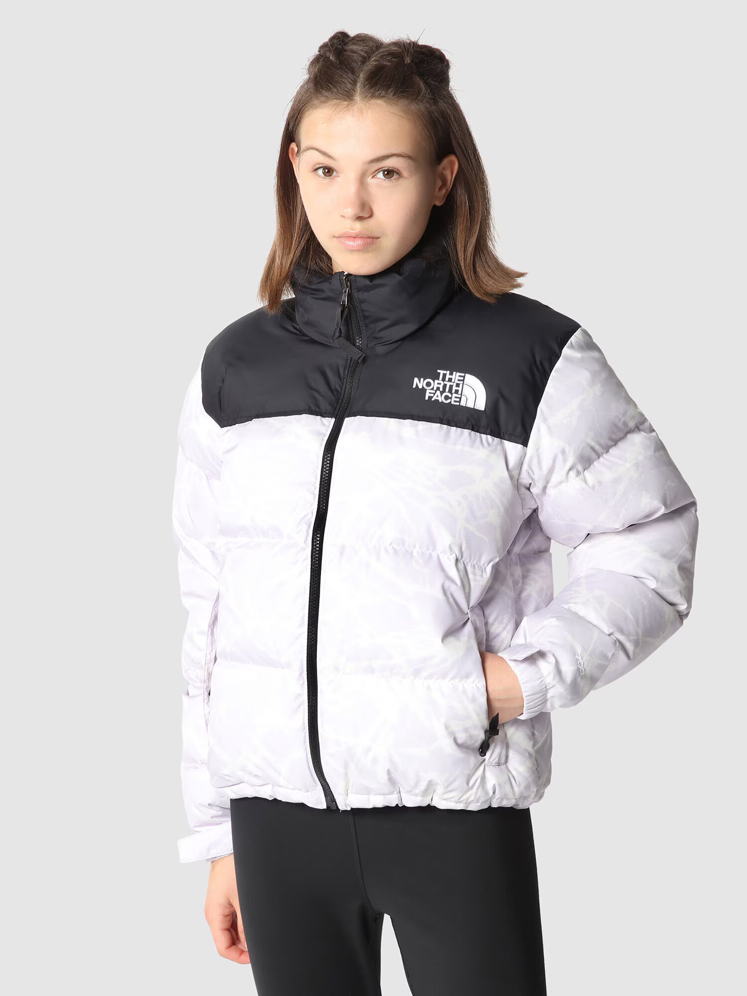 THE NORTH FACE Prechodná bunda 'RETRO NUPTSE' levanduľová / čierna - Pepit.sk