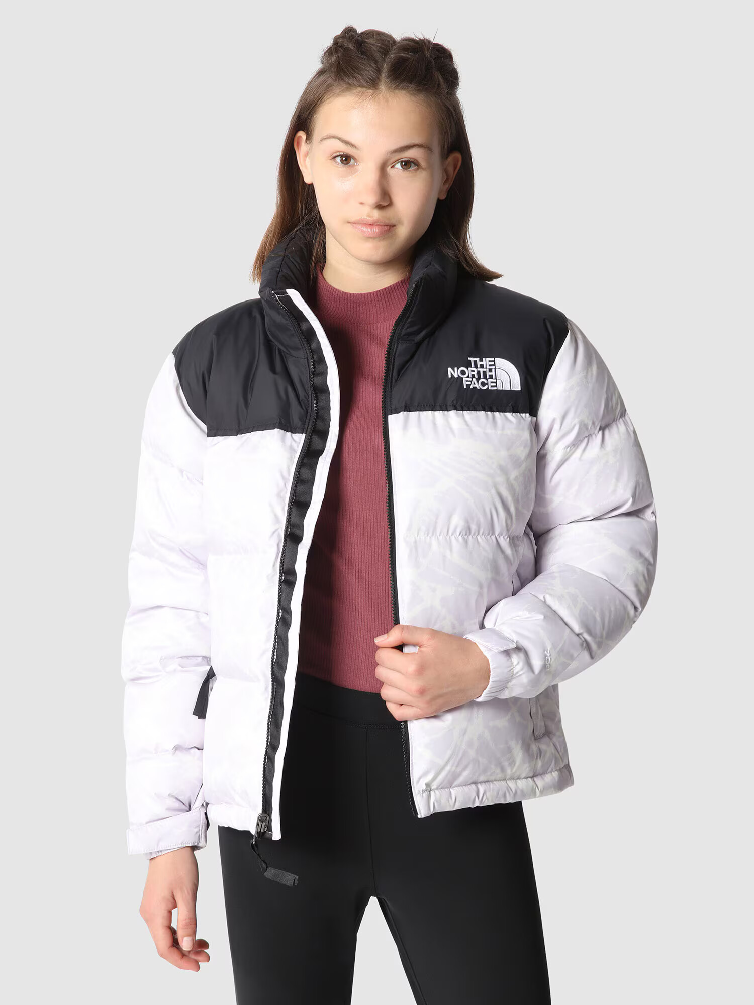 THE NORTH FACE Prechodná bunda 'RETRO NUPTSE' levanduľová / čierna - Pepit.sk