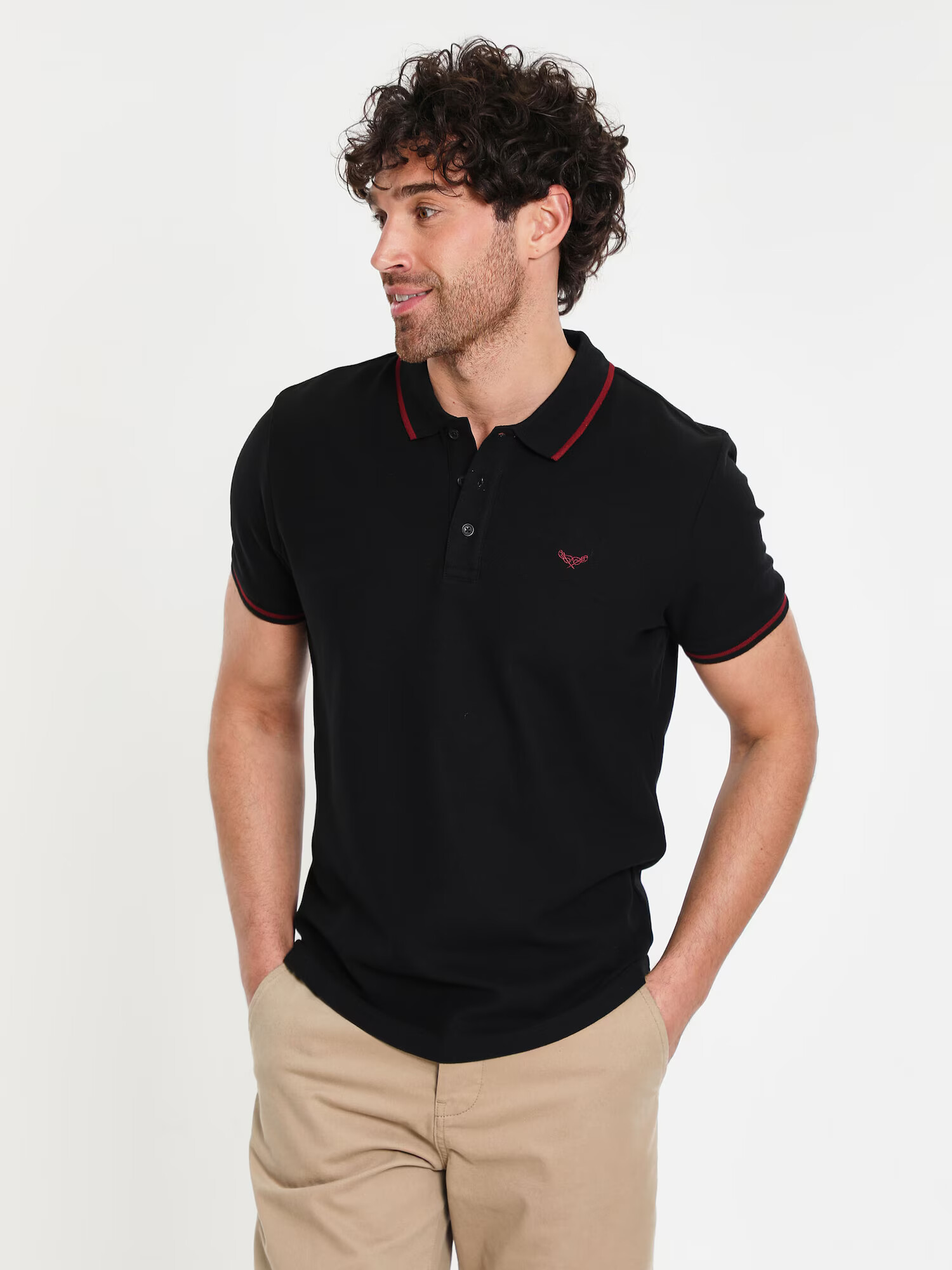 Threadbare Tričko 'THB Polo' černicová / burgundská / čierna - Pepit.sk