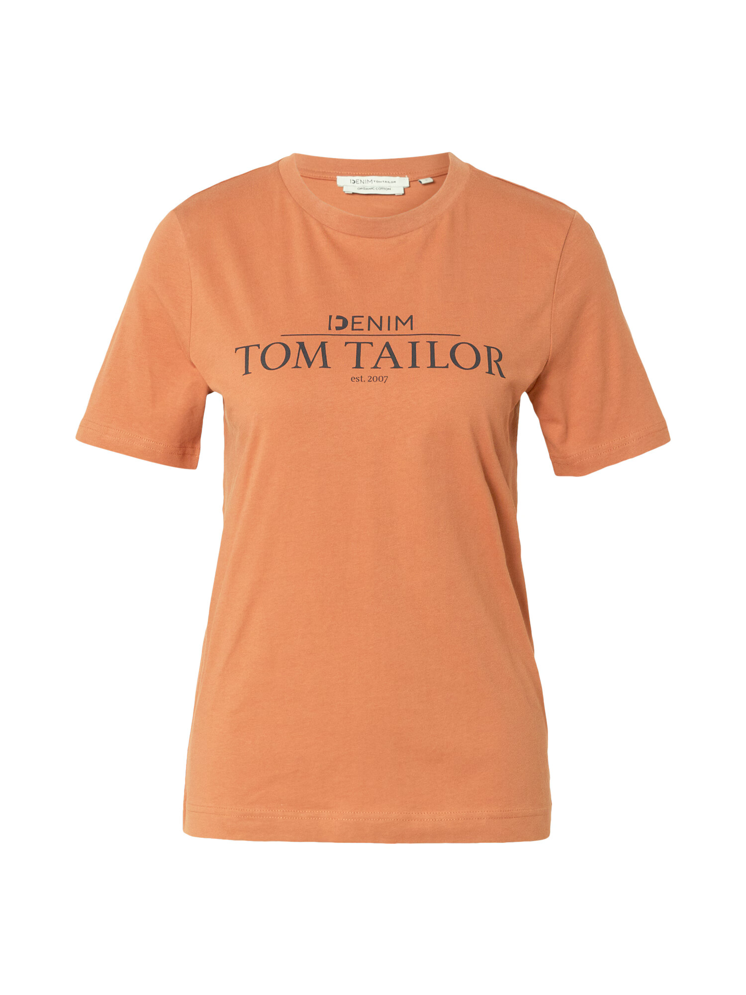 TOM TAILOR DENIM Tričko tmavooranžová / čierna - Pepit.sk