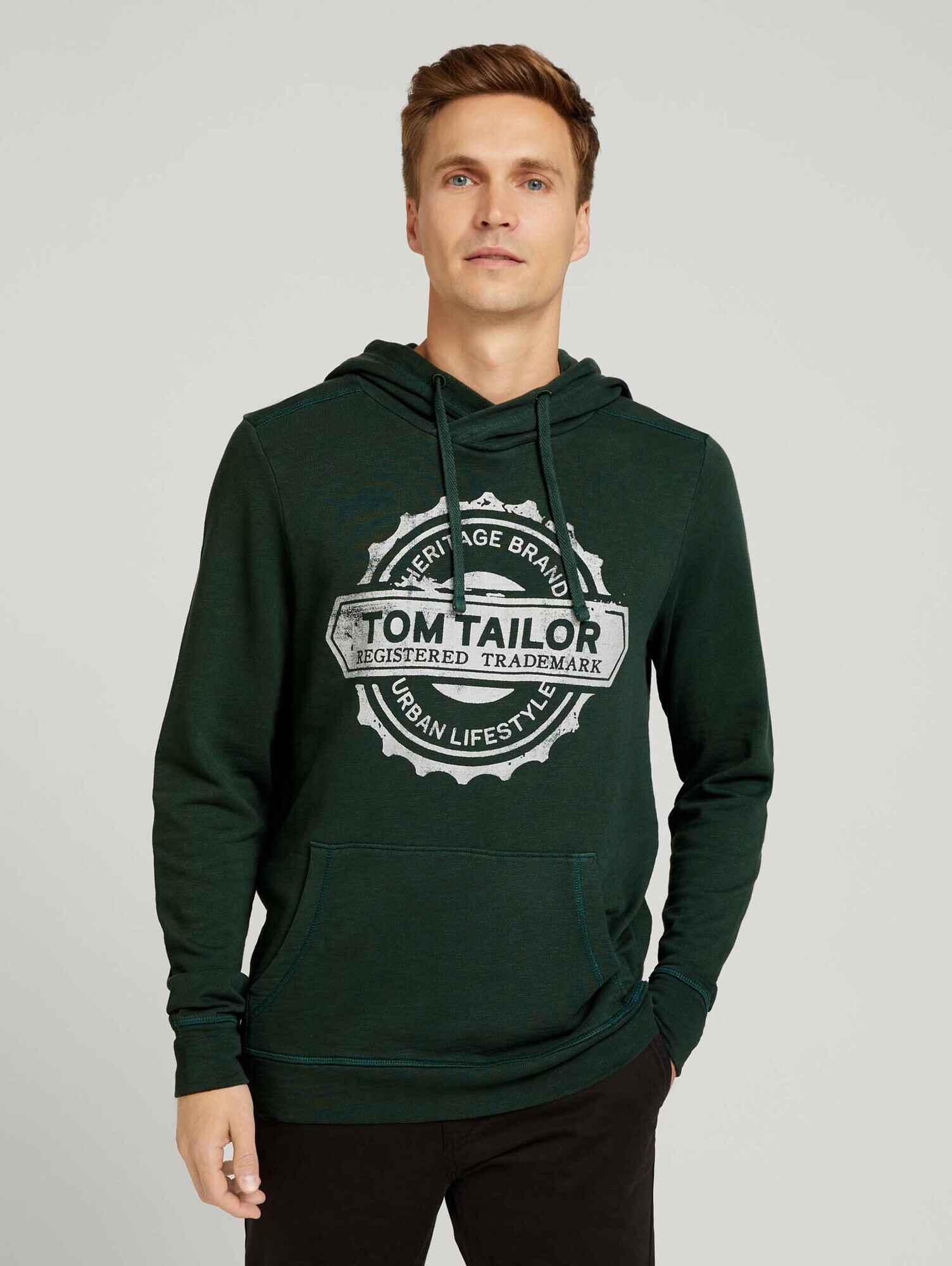 TOM TAILOR Mikina zelená / biela - Pepit.sk