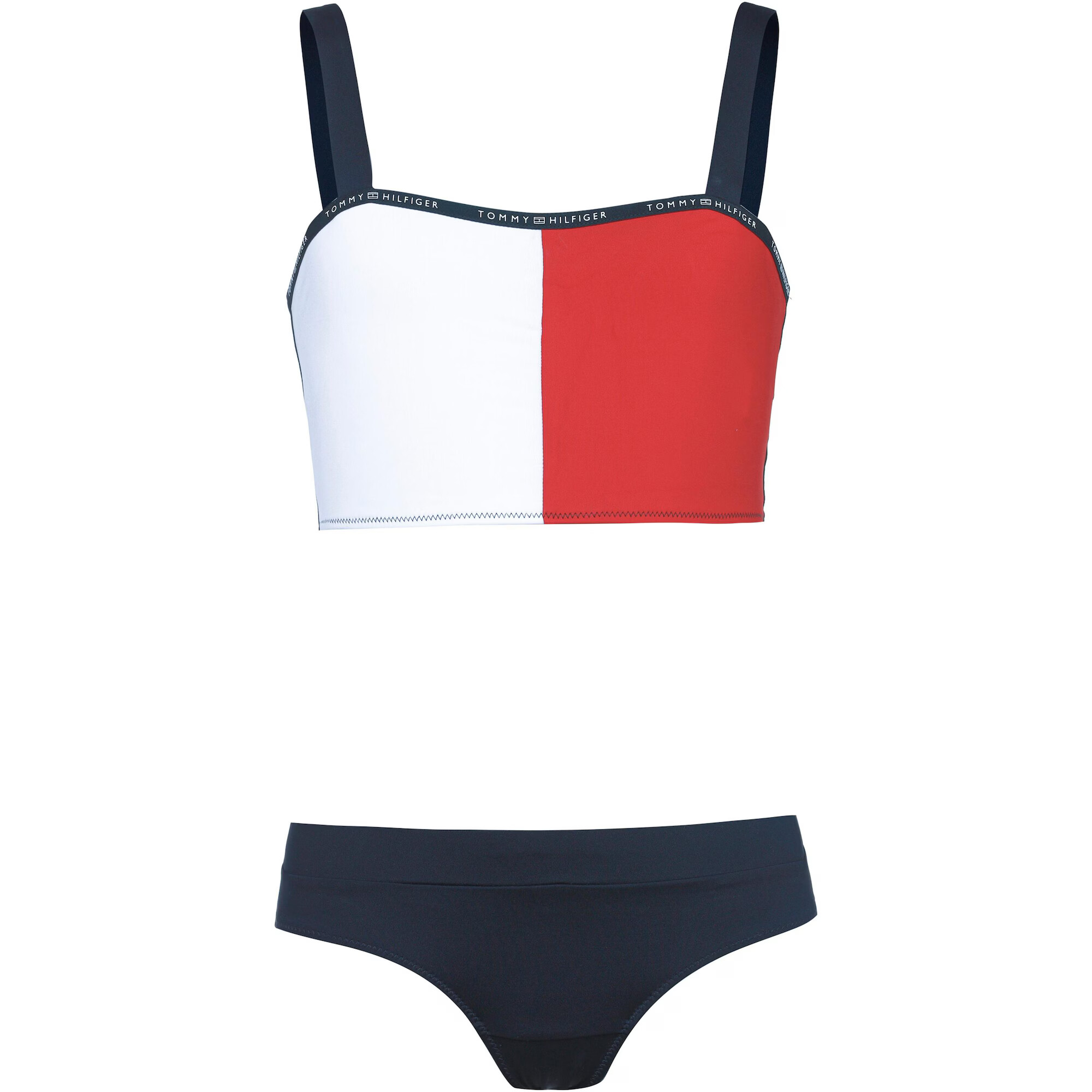 TOMMY HILFIGER Bikiny námornícka modrá / červená / biela - Pepit.sk