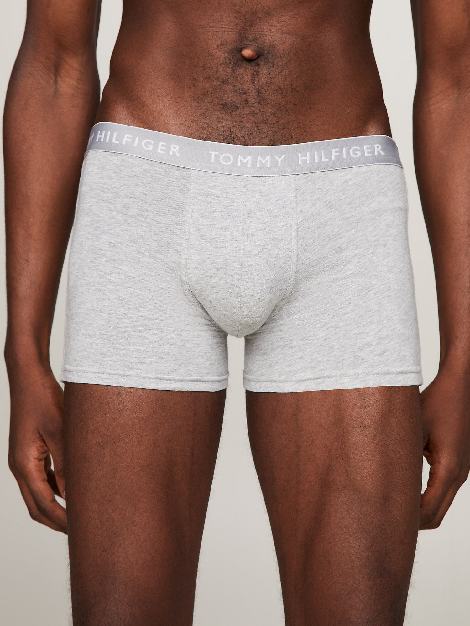 TOMMY HILFIGER Boxerky 'Essential' sivá melírovaná / čierna / biela - Pepit.sk