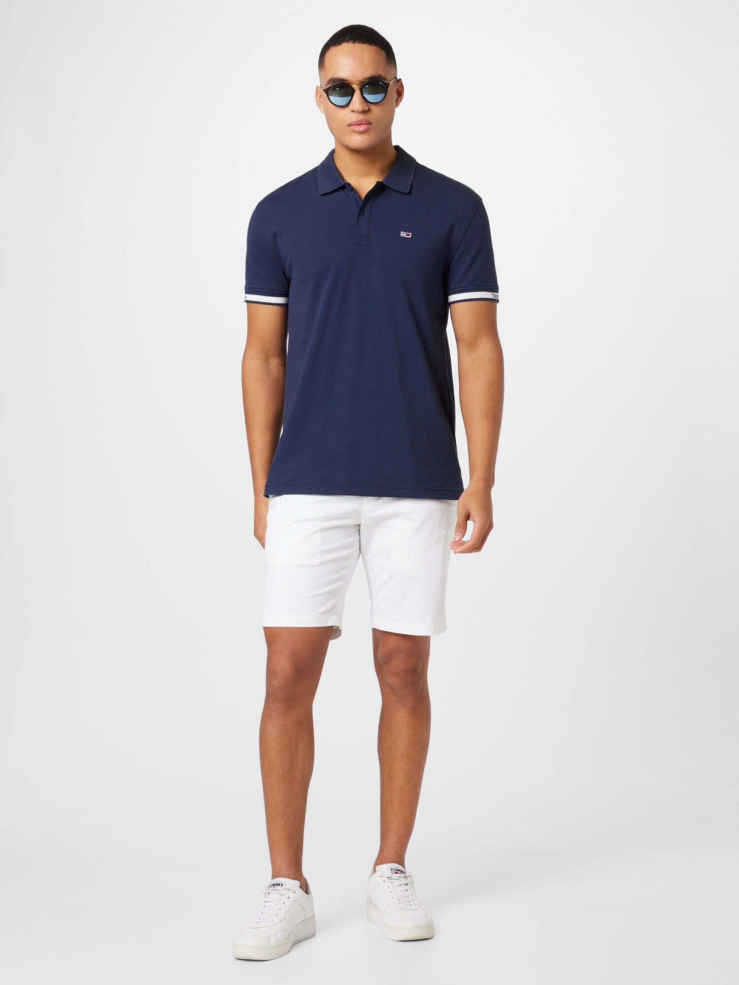 TOMMY HILFIGER Chino nohavice 'Brooklyn' námornícka modrá / červená / biela - Pepit.sk